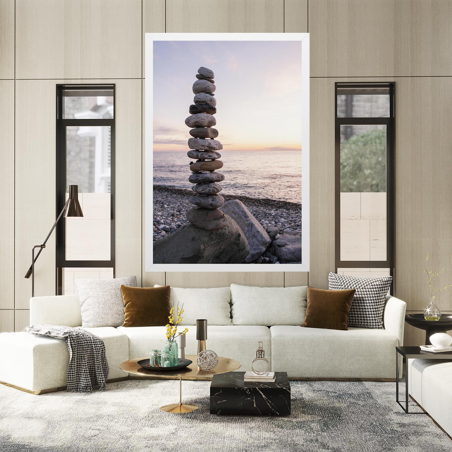 Leinwandbild Pebbles Seaside mockup 2
