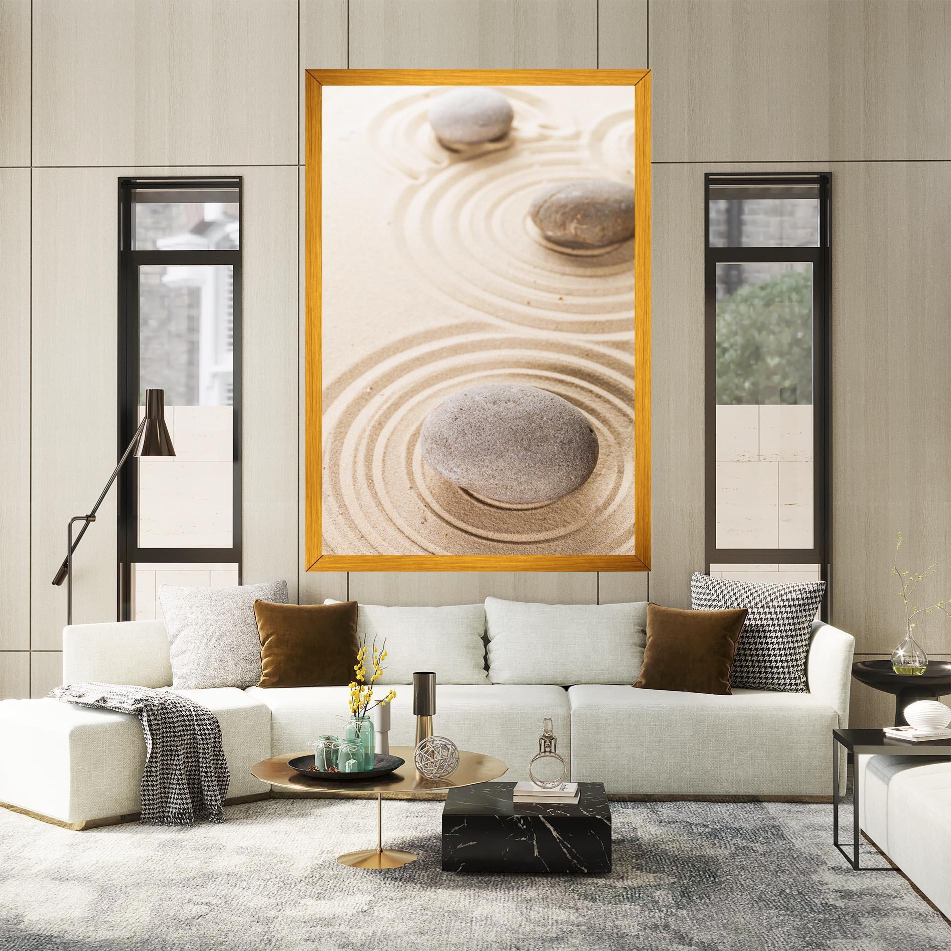 Leinwandbild Meditation Cream Stone mockup 2