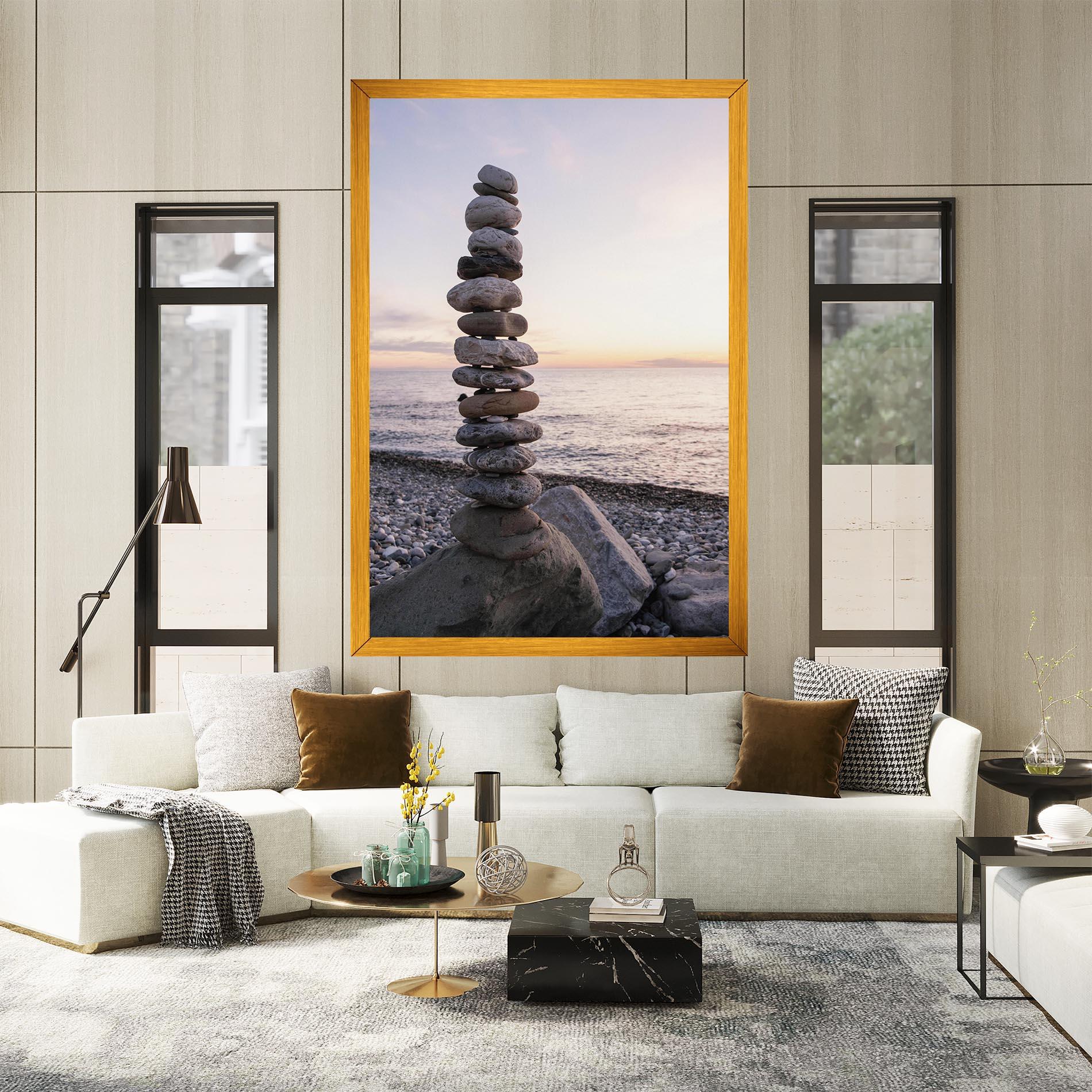Leinwandbild Pebbles Seaside mockup 2
