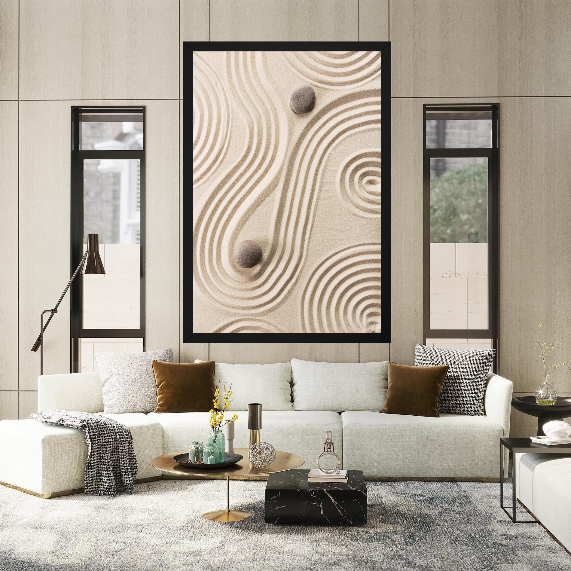 Cream Zen Stones mockup 2