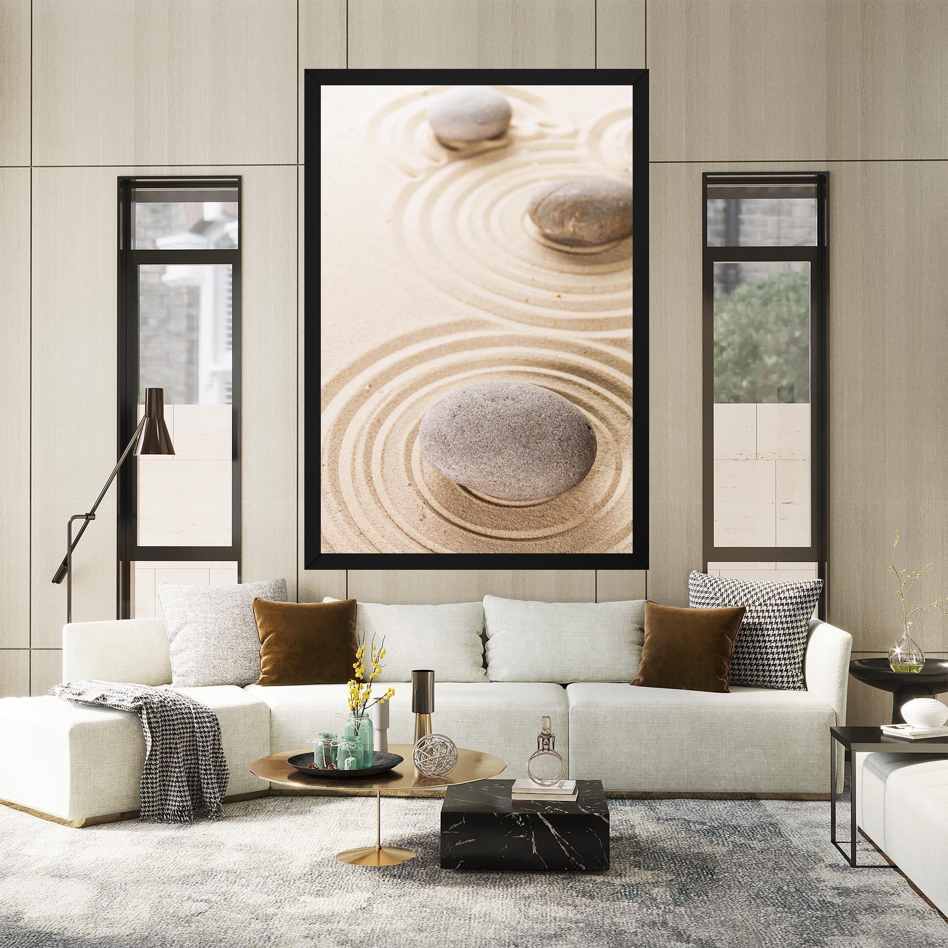 Leinwandbild Meditation Cream Stone mockup 2