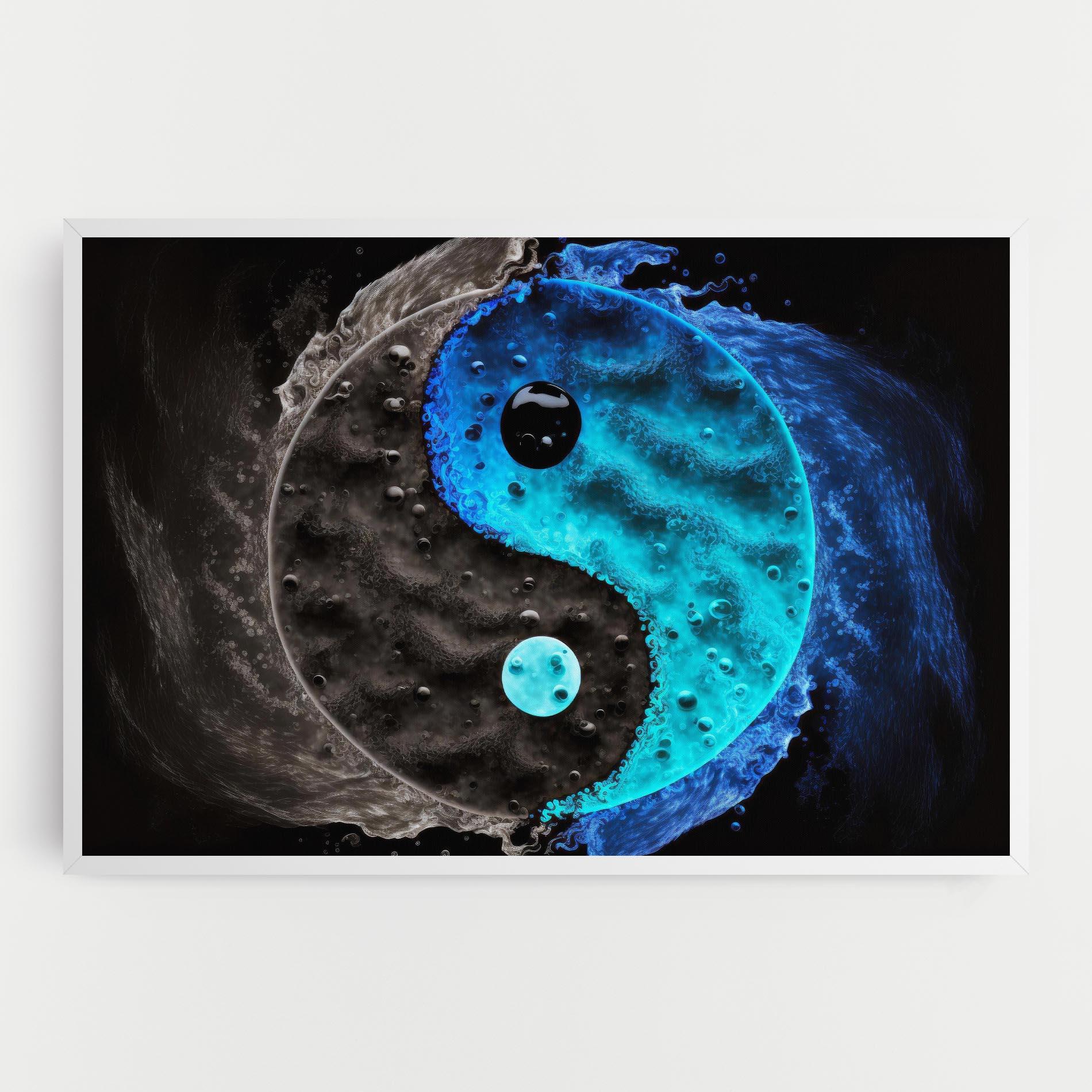 Leinwandbild Blue Water Yinyang mockup 0