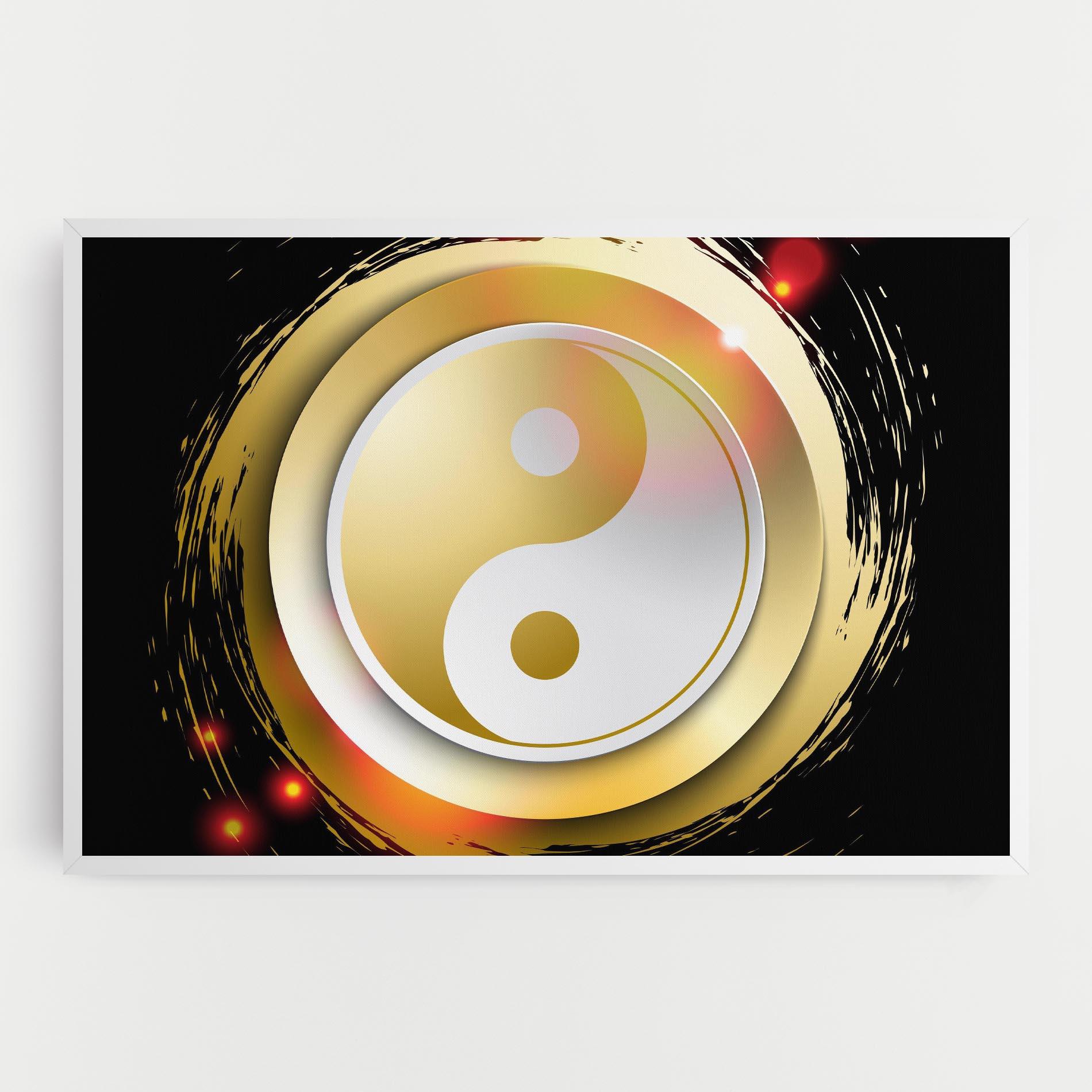 Leinwandbild Gold Light Yinyang mockup 0