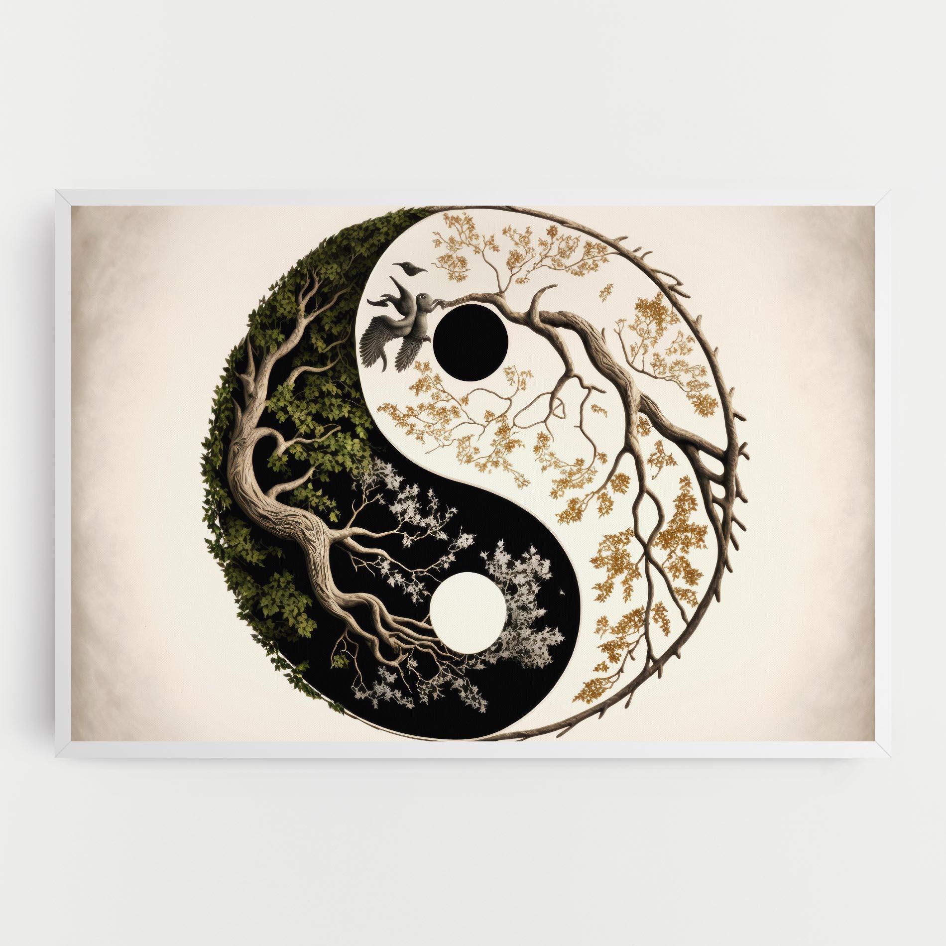 Leinwandbild Tree Yinyang mockup 0