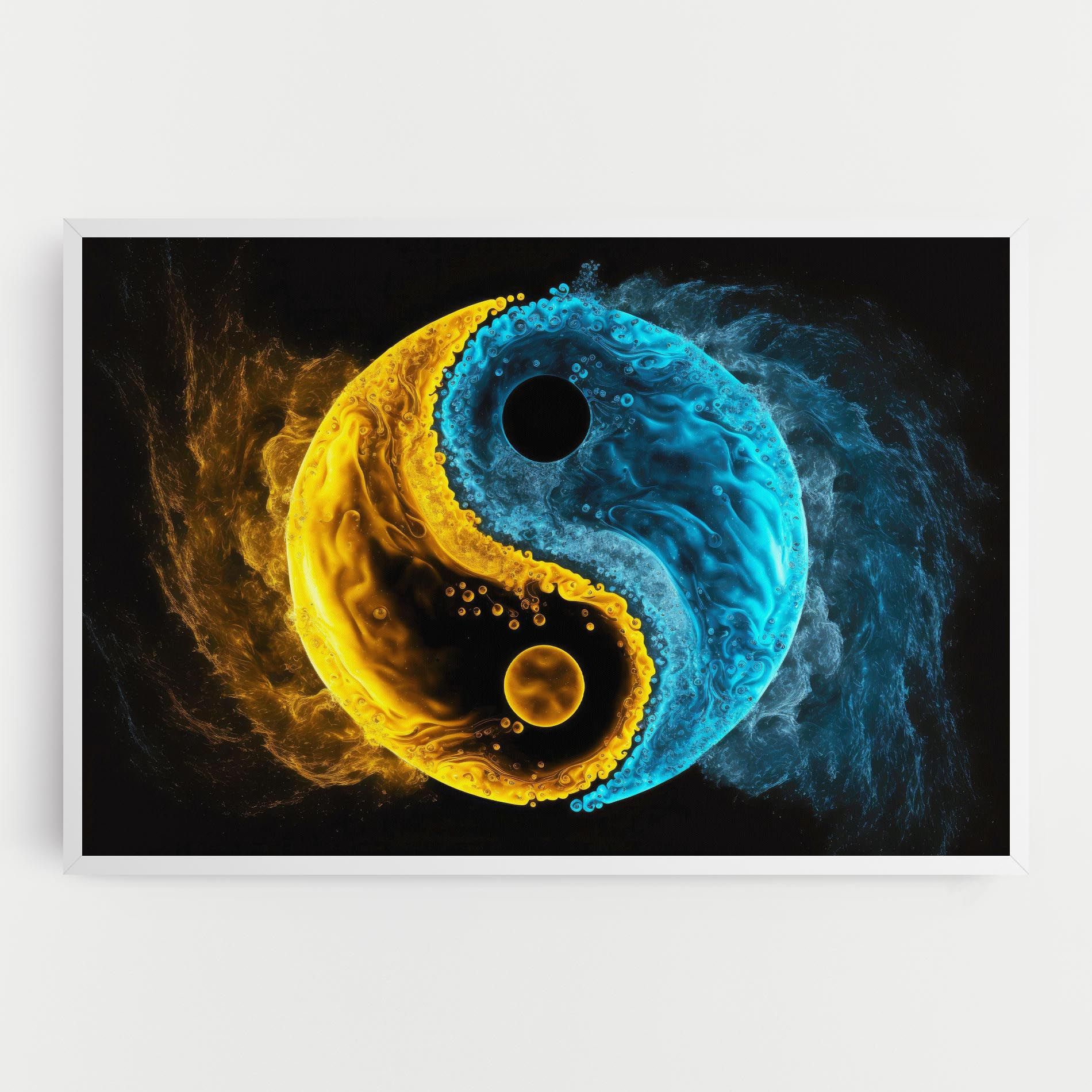 Yellow Blue Yinyang mockup 0