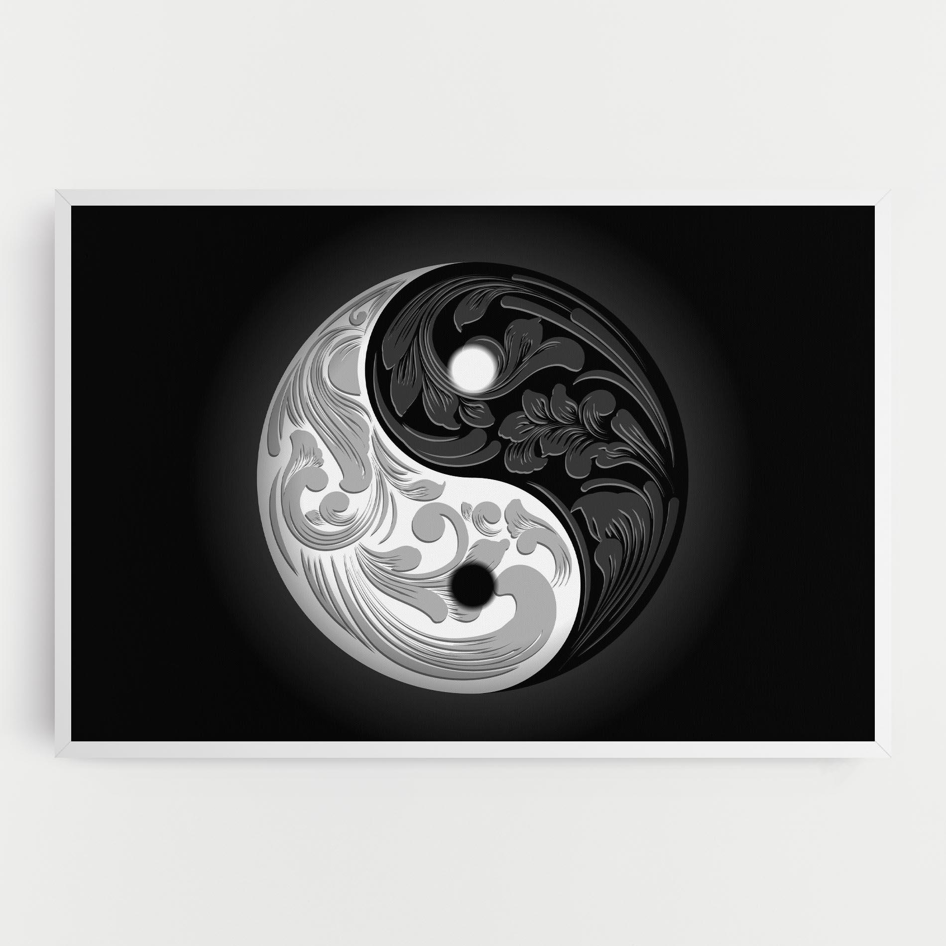 Leinwandbild Yinyang Grey mockup 0
