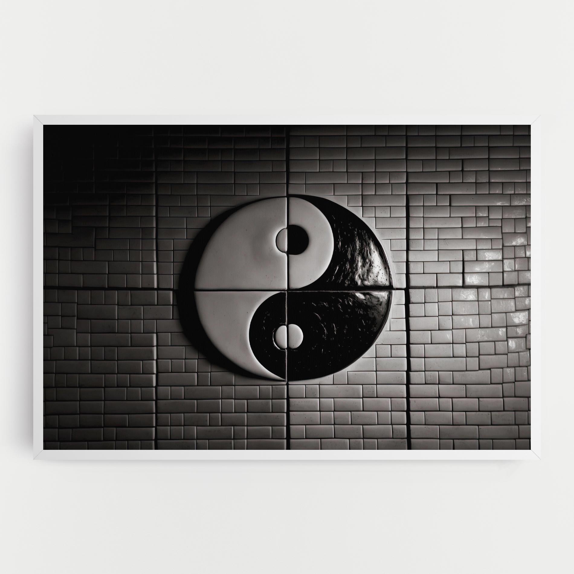 Leinwandbild Yinyang Tiles Wall mockup 0