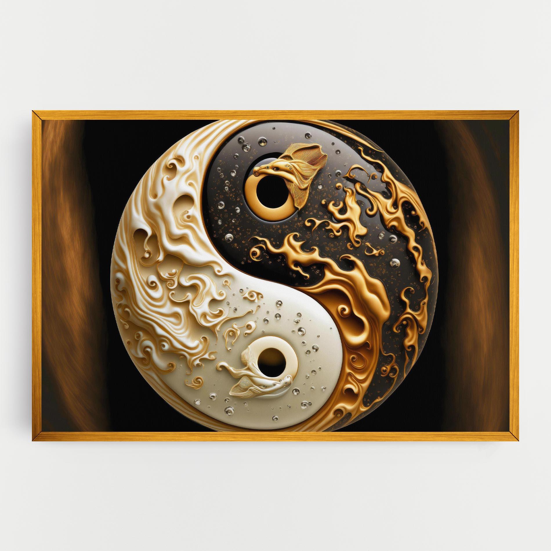 Leinwandbild Caramel Yinyang mockup 0