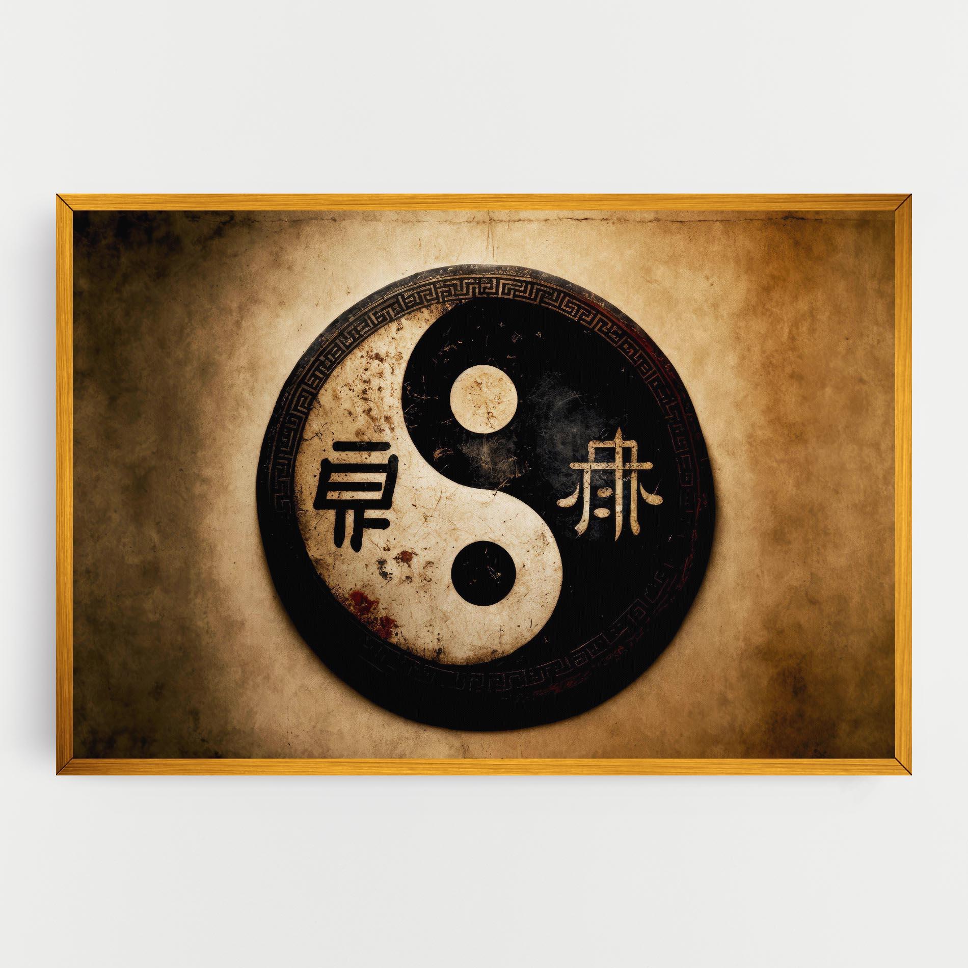Leinwandbild Chinese Yinyang mockup 0