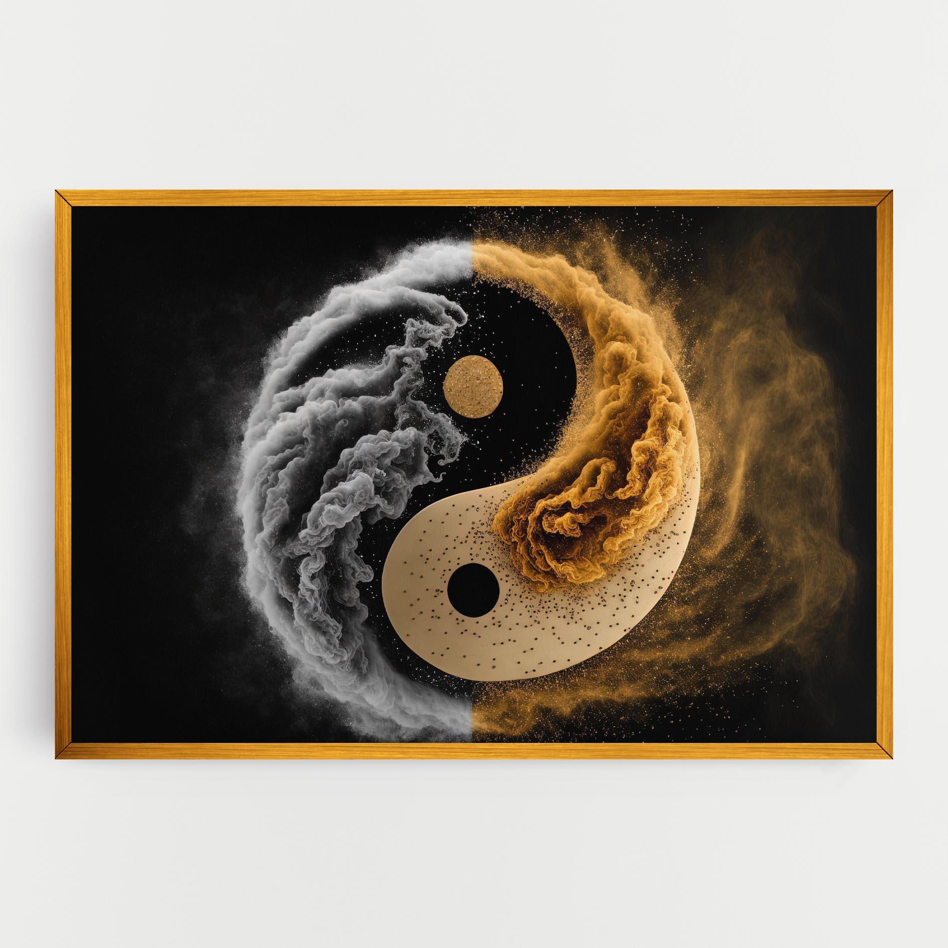 Leinwandbild Cream Smoke Yinyang mockup 0