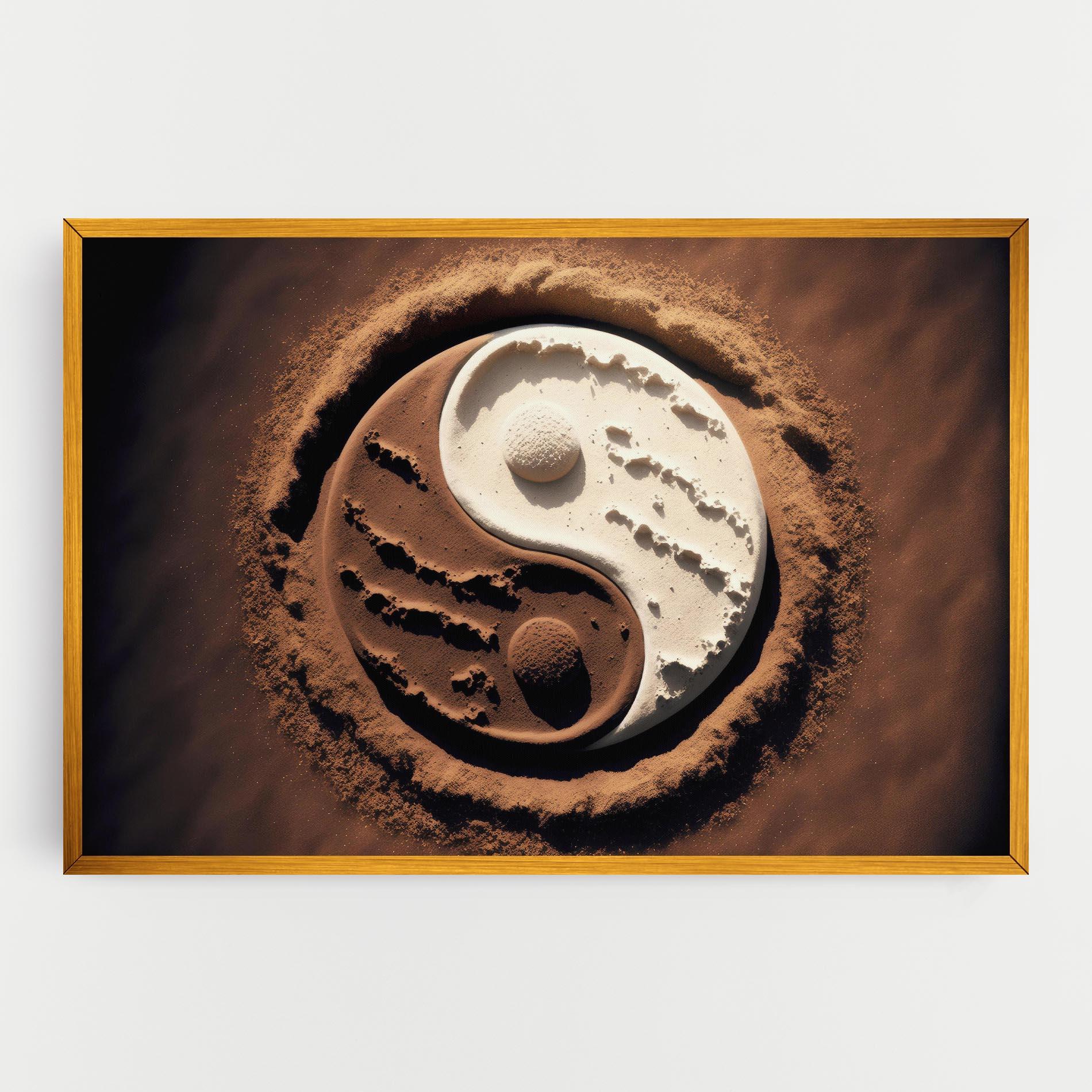 Leinwandbild Earth Yinyang mockup 0