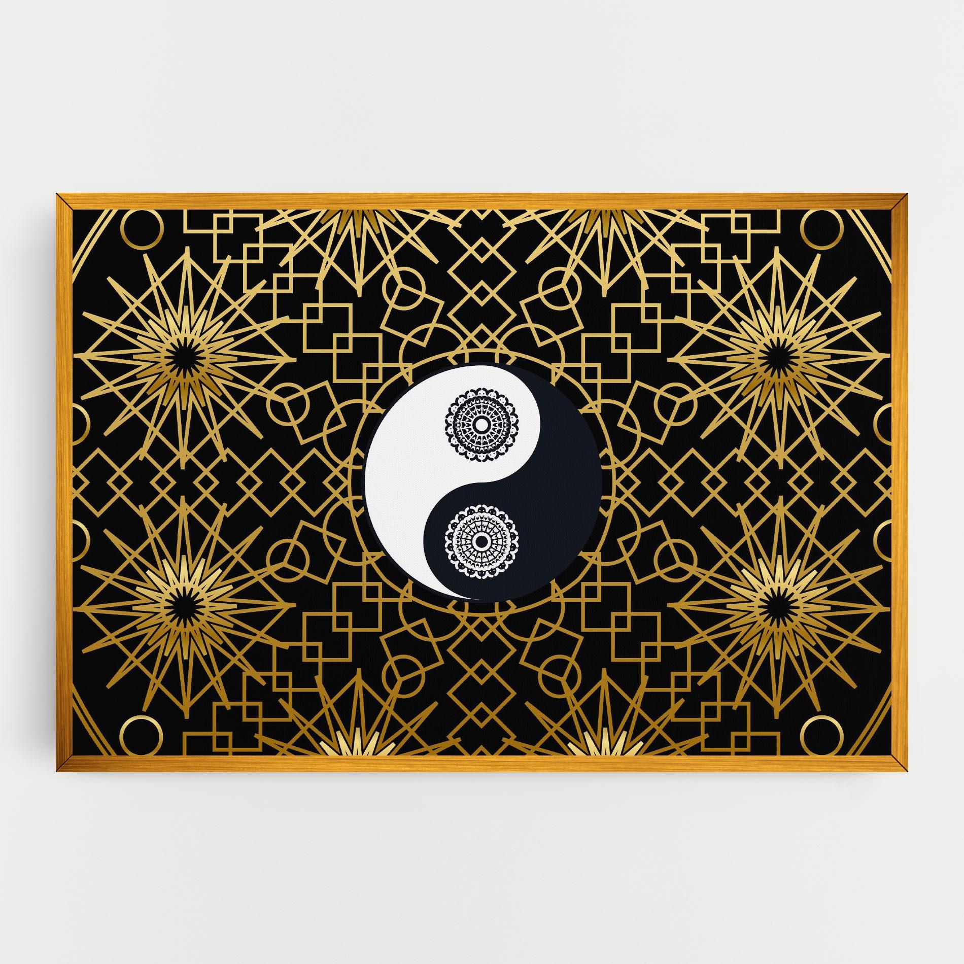 Leinwandbild Meditation Yin Yang mockup 0