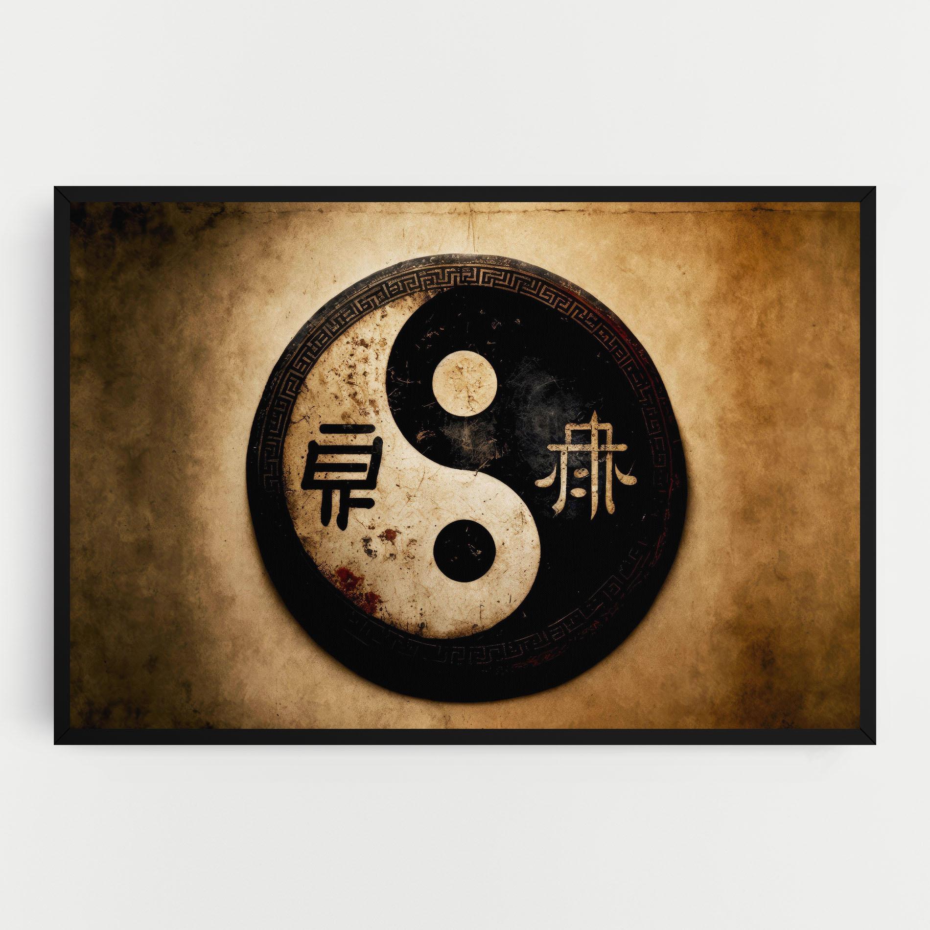 Leinwandbild Chinese Yinyang mockup 0