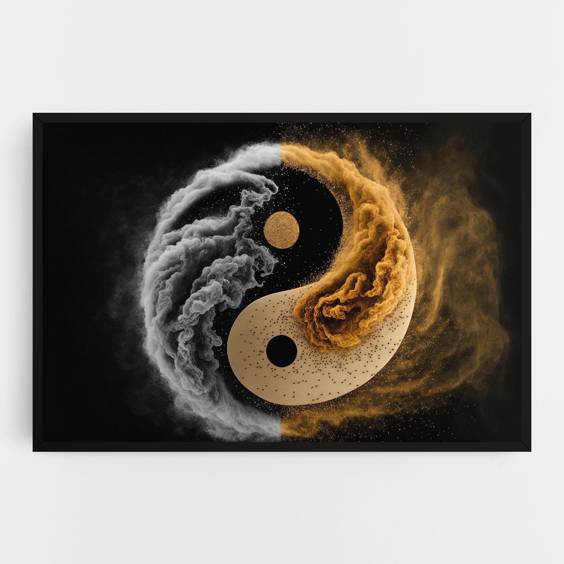 Leinwandbild Cream Smoke Yinyang mockup 0