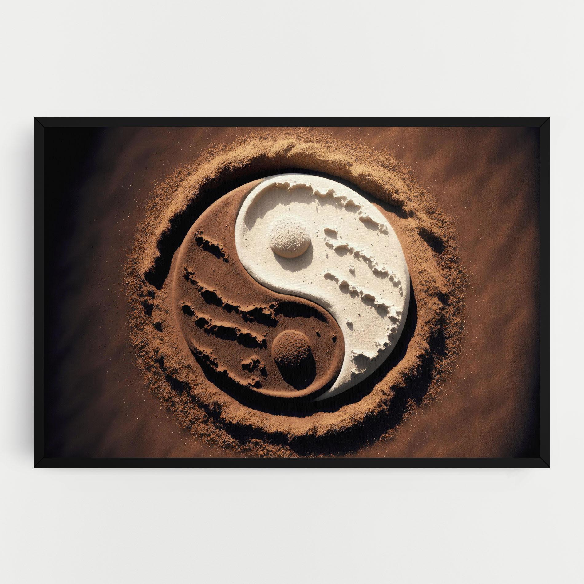 Leinwandbild Earth Yinyang mockup 0
