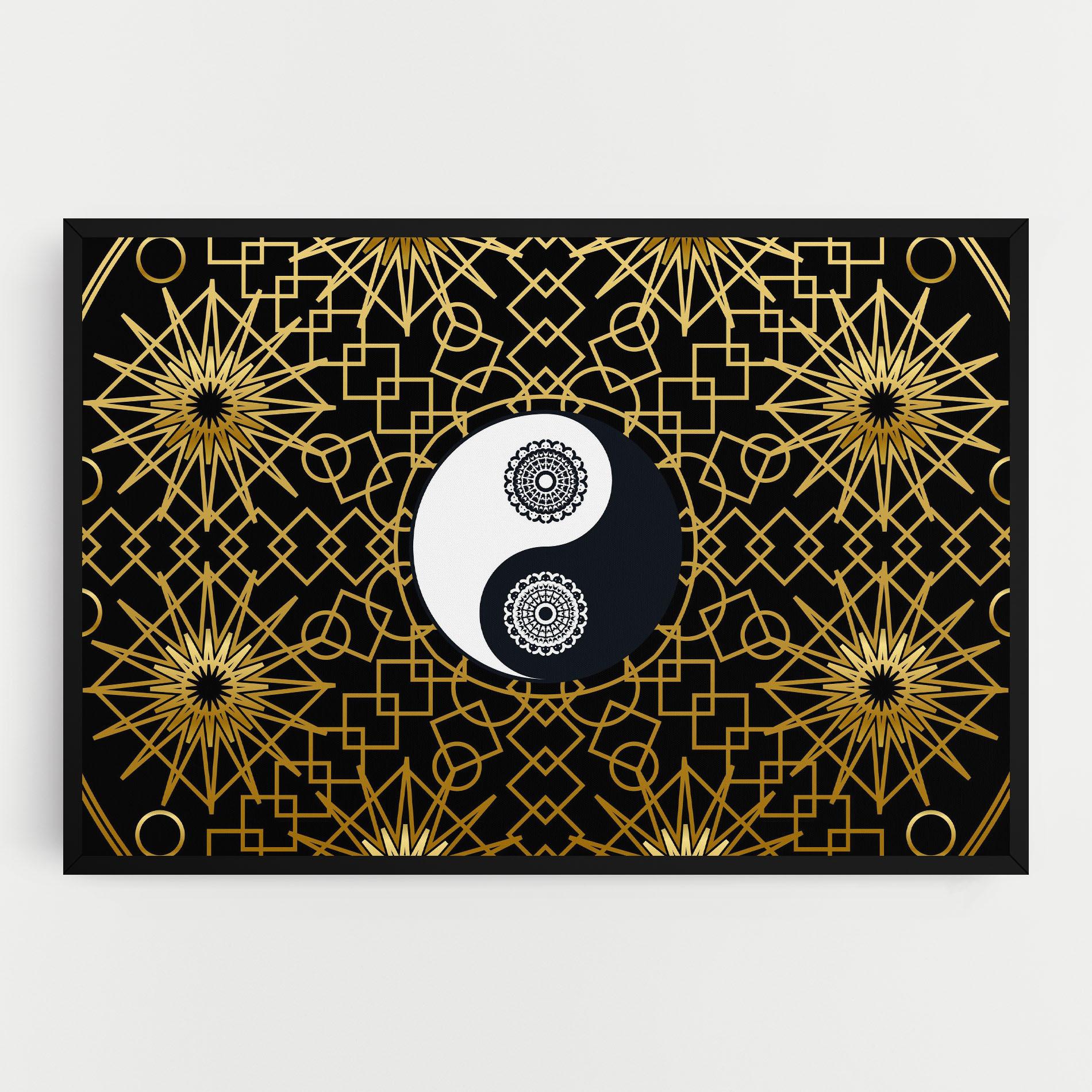 Leinwandbild Meditation Yin Yang mockup 0
