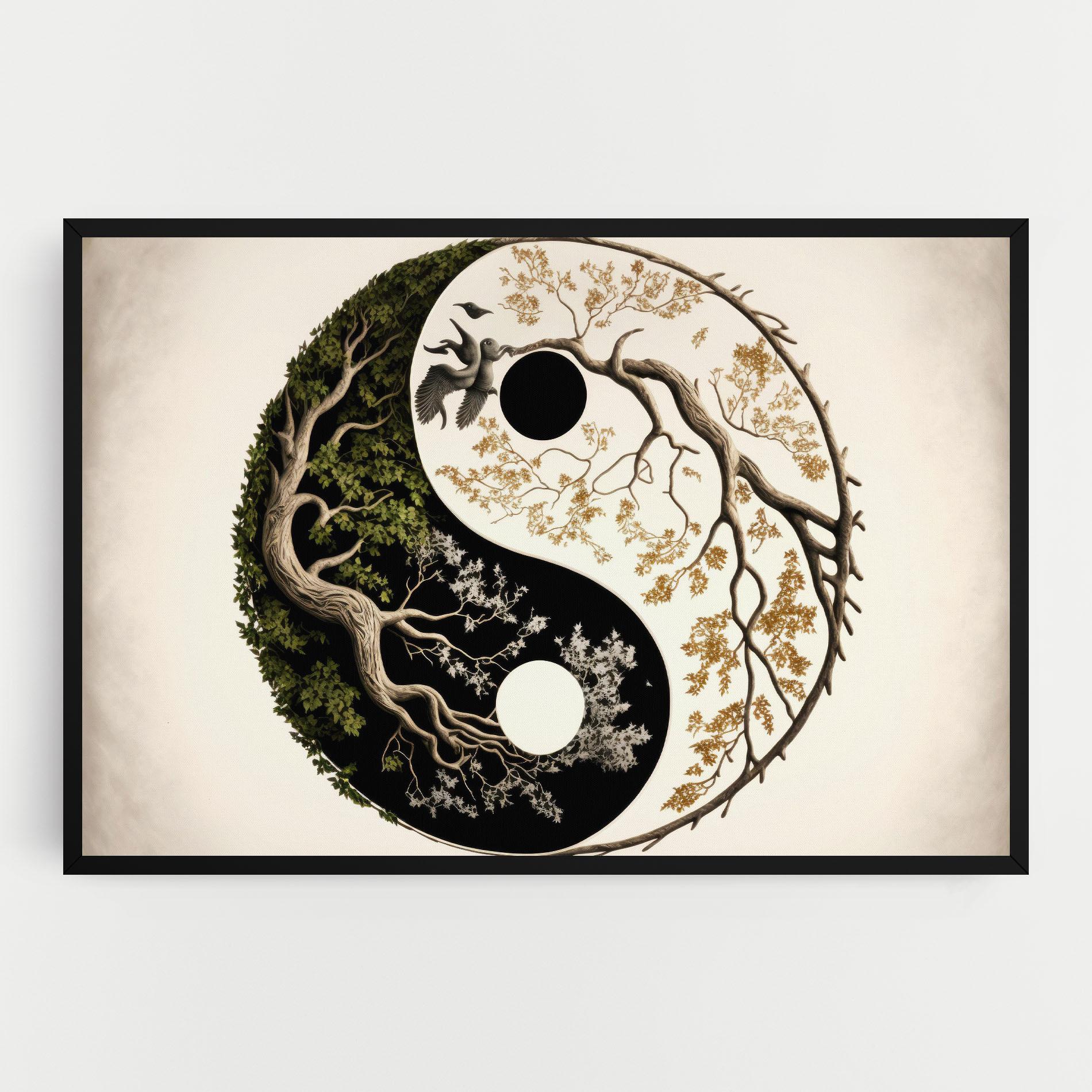 Leinwandbild Tree Yinyang mockup 0