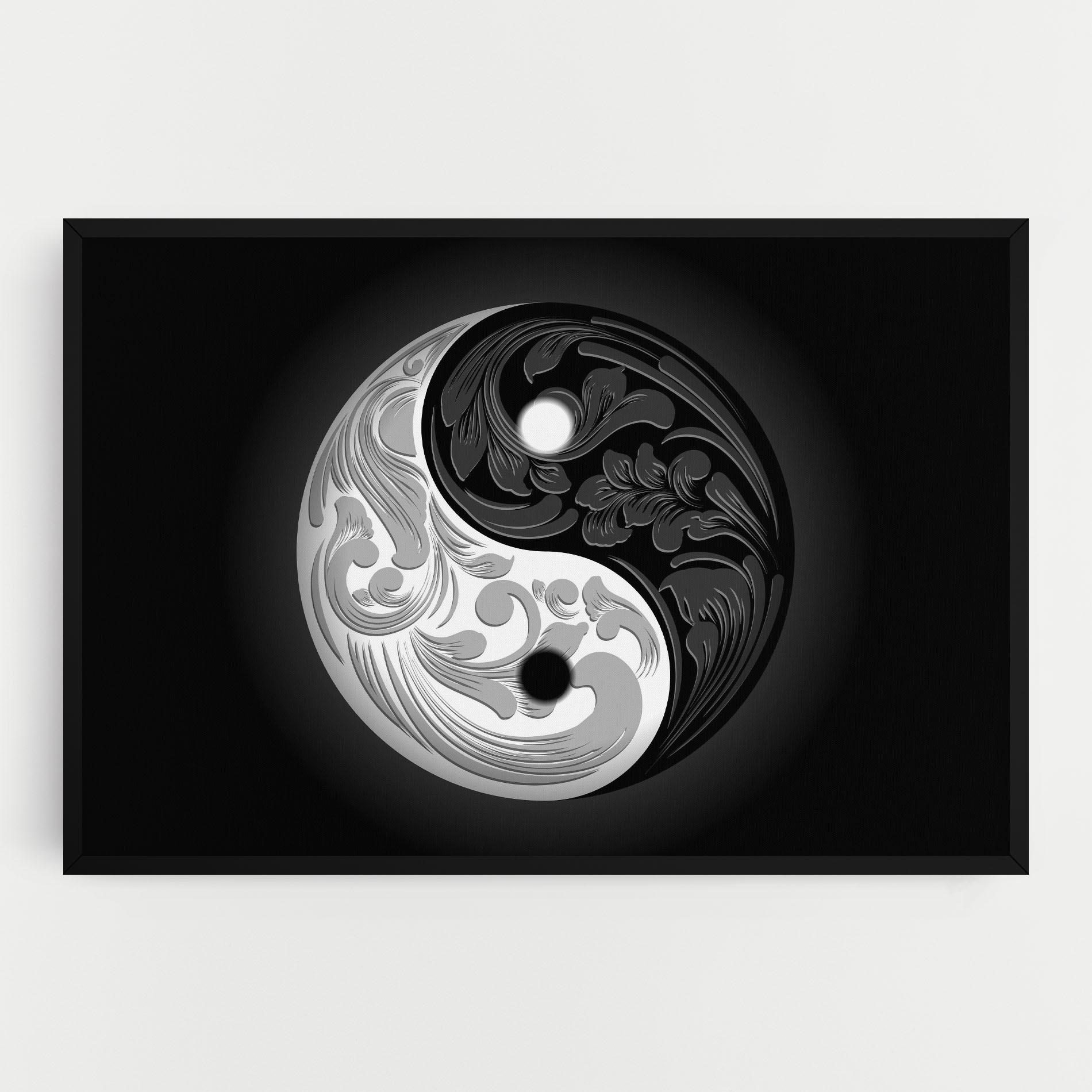 Leinwandbild Yinyang Grey mockup 0