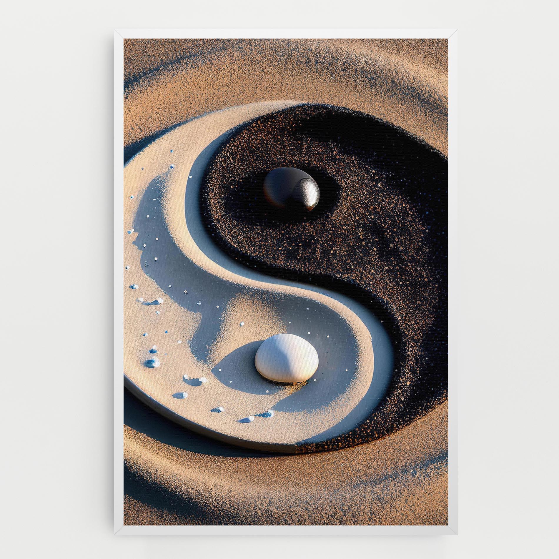 Leinwandbild Pretty Sand Yinyang mockup 0