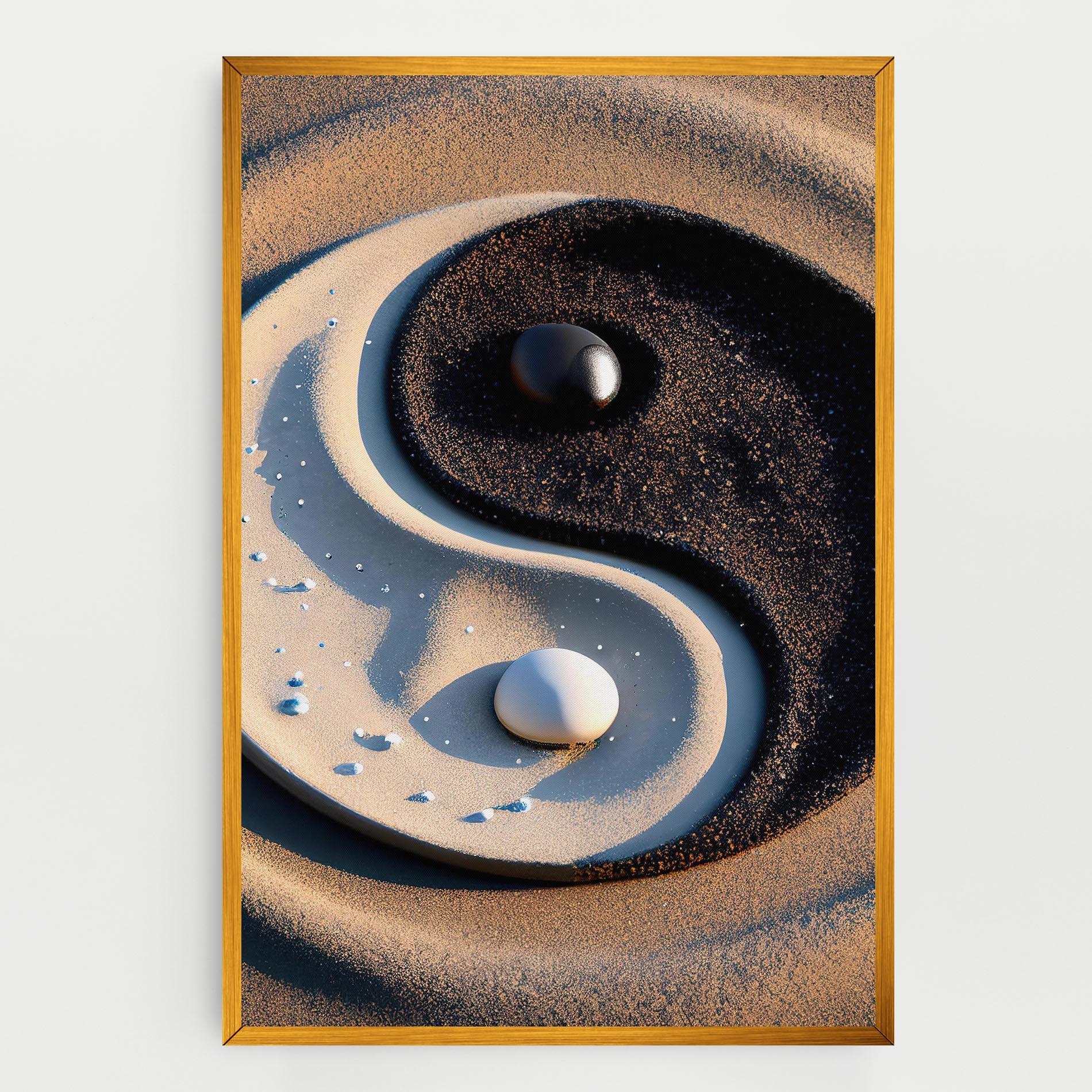 Leinwandbild Pretty Sand Yinyang mockup 0