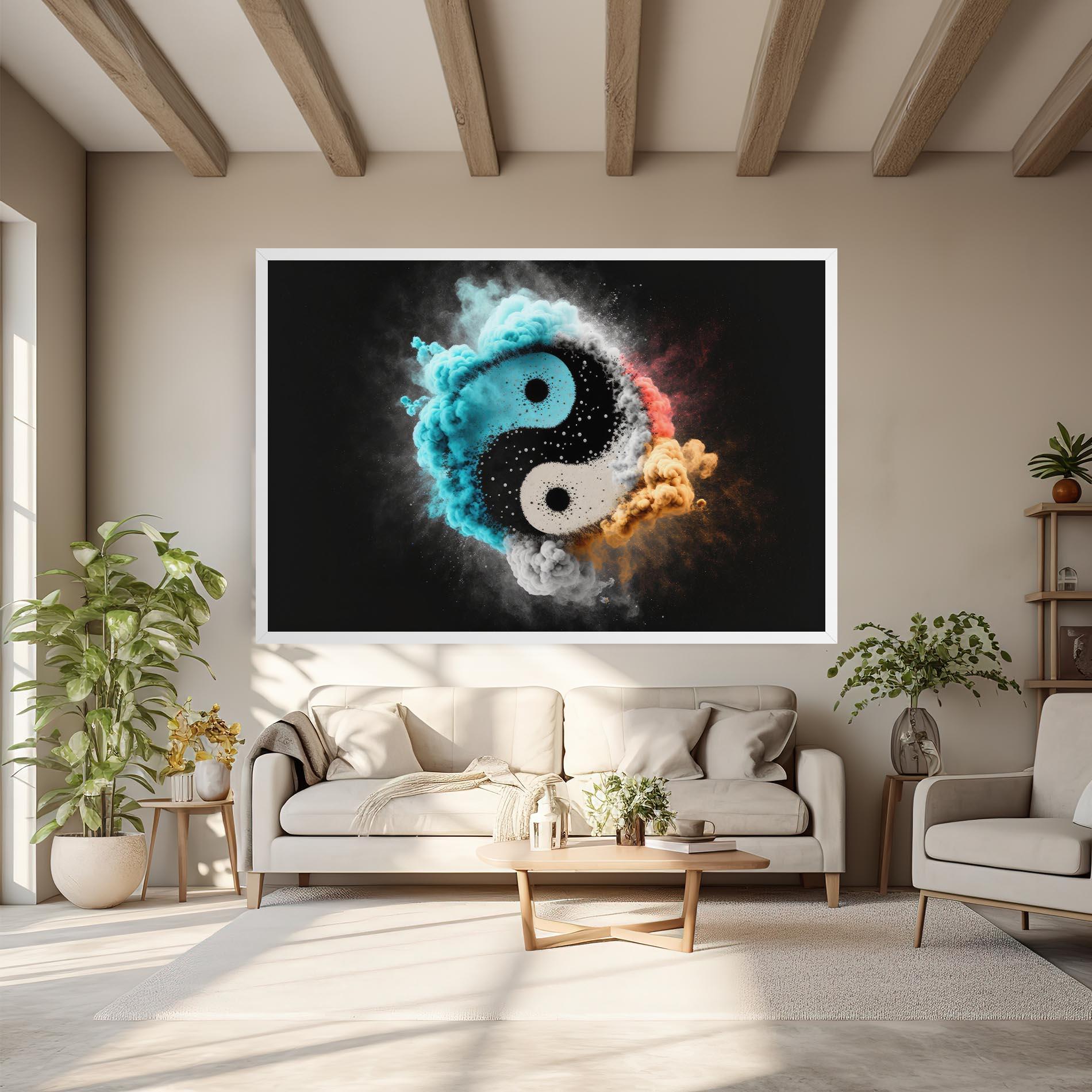Leinwandbild Blue Smoke Yinuang mockup 6