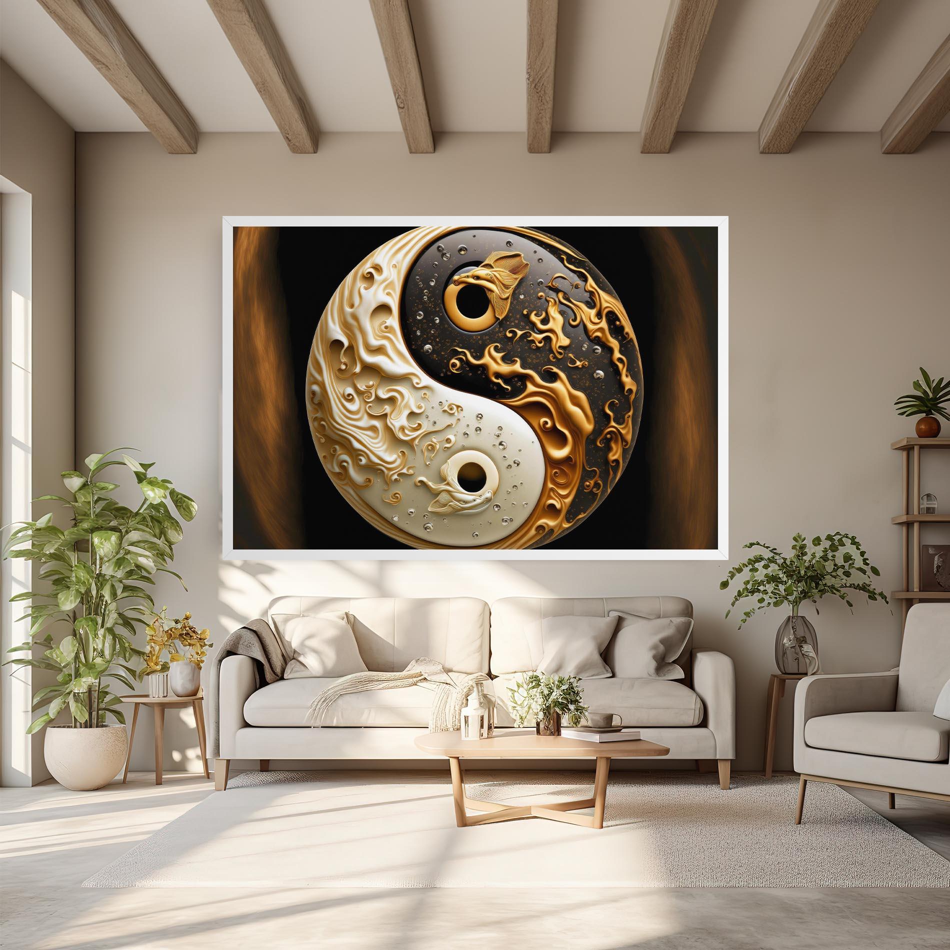 Leinwandbild Caramel Yinyang mockup 6
