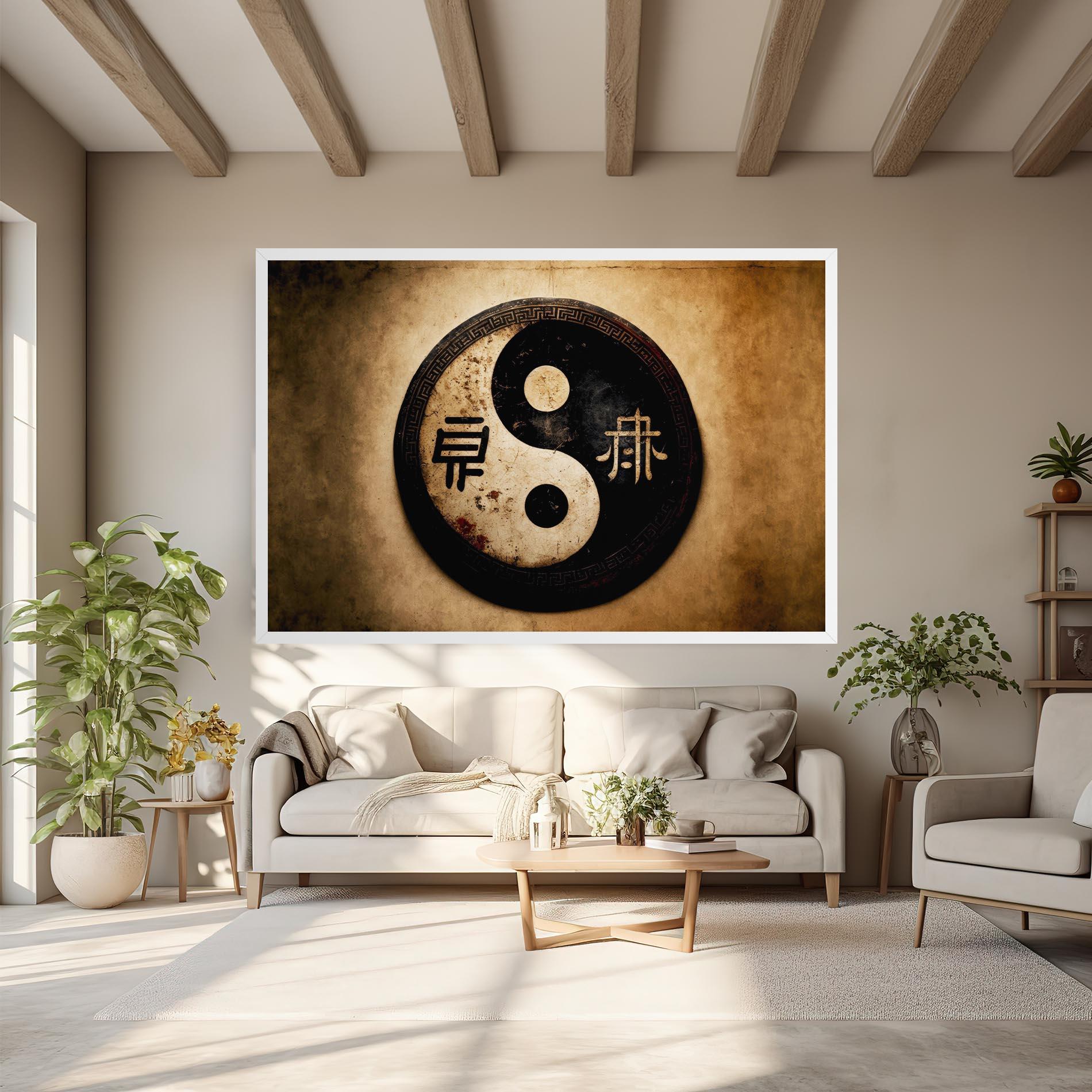 Leinwandbild Chinese Yinyang mockup 6