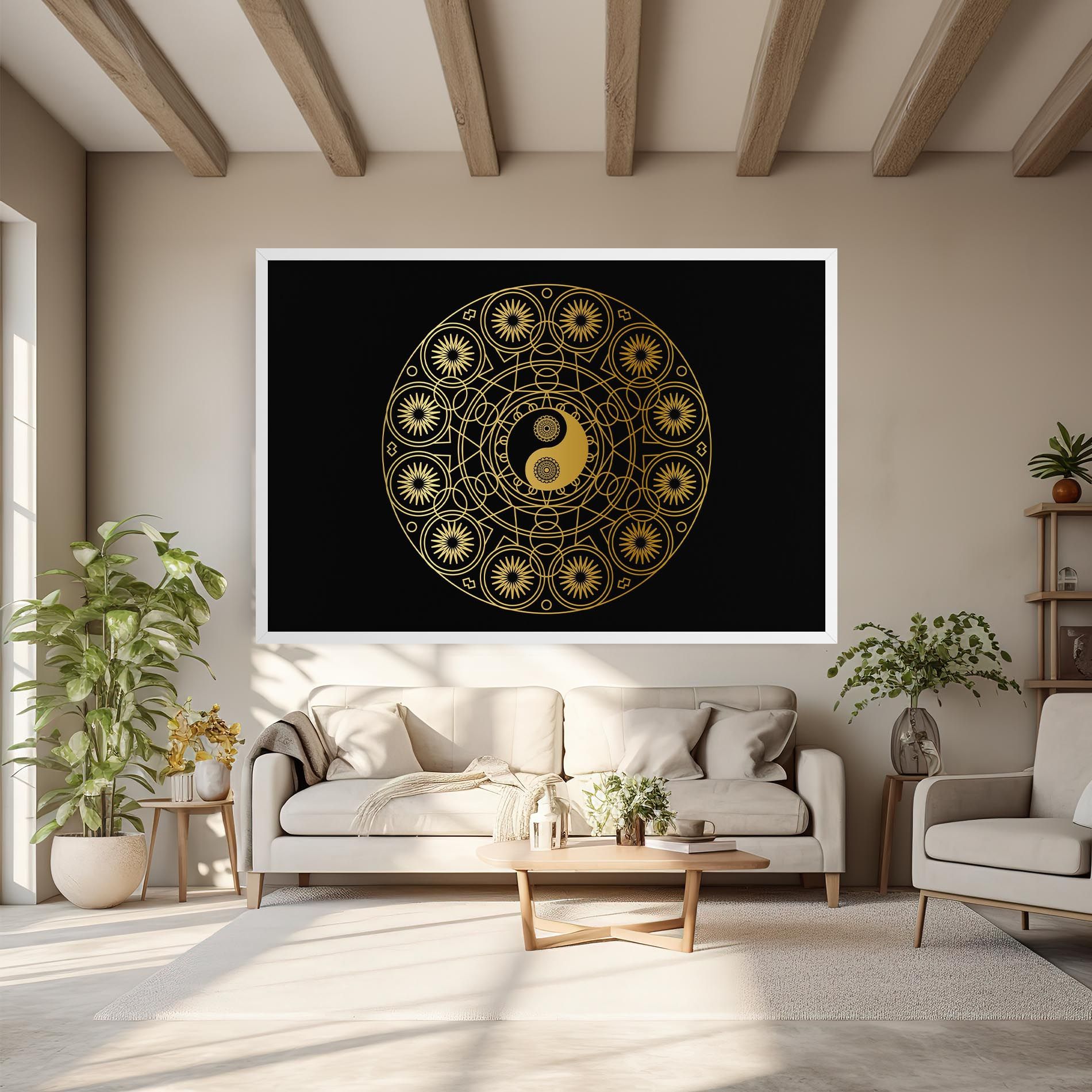 Gold Meditation Mandala mockup 6