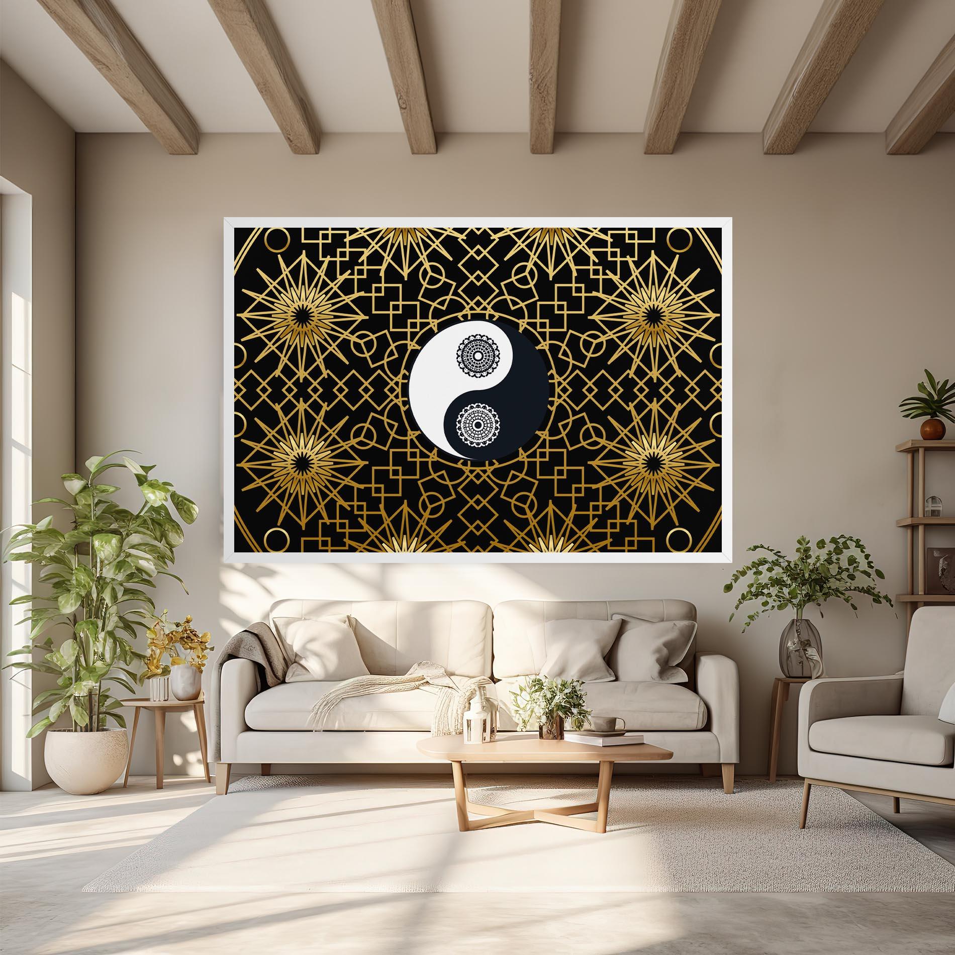 Leinwandbild Meditation Yin Yang mockup 6