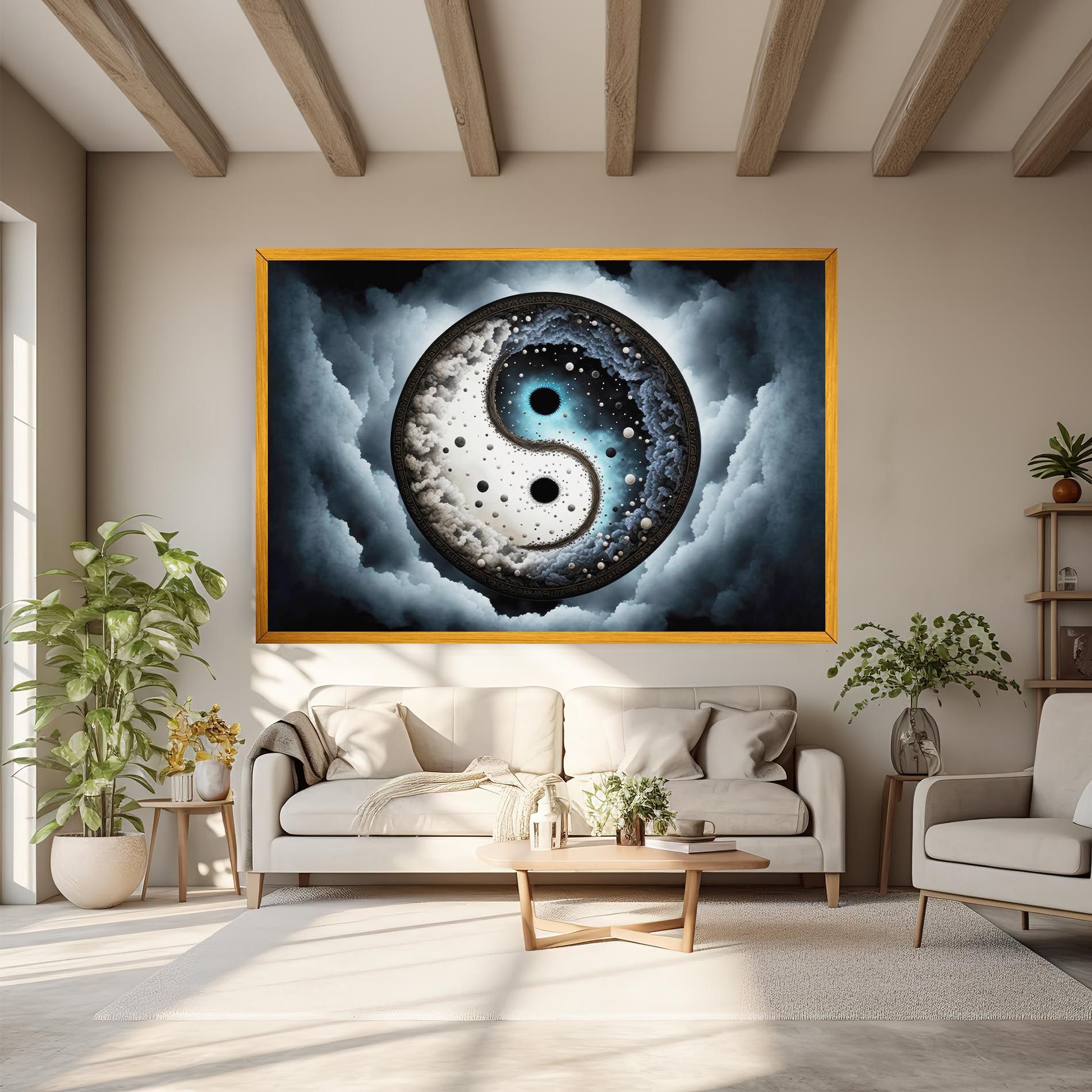 Black Blue Yinyang mockup 6