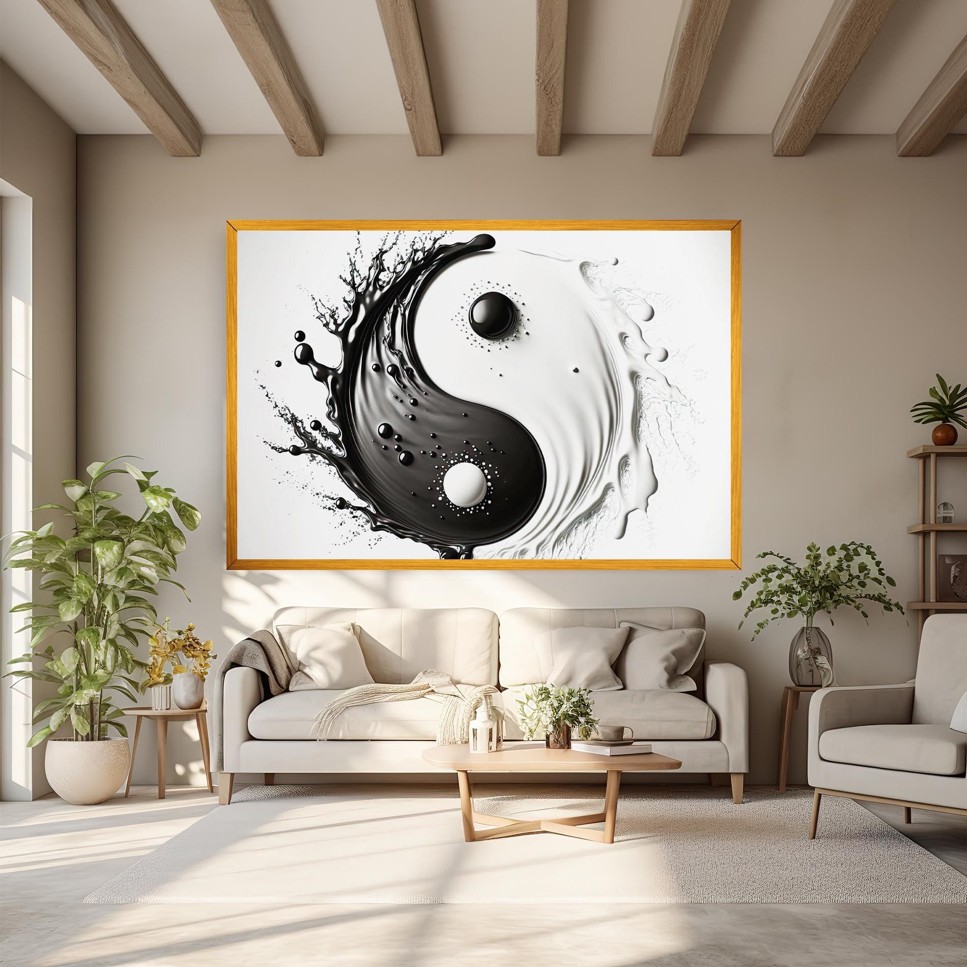 Black Liquid Yinyang mockup 6