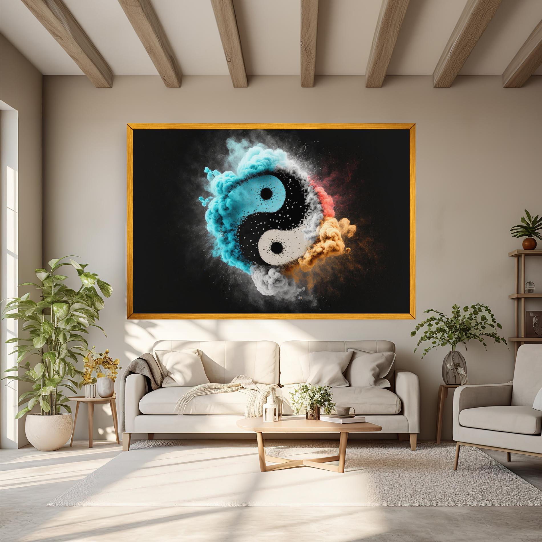 Leinwandbild Blue Smoke Yinuang mockup 6