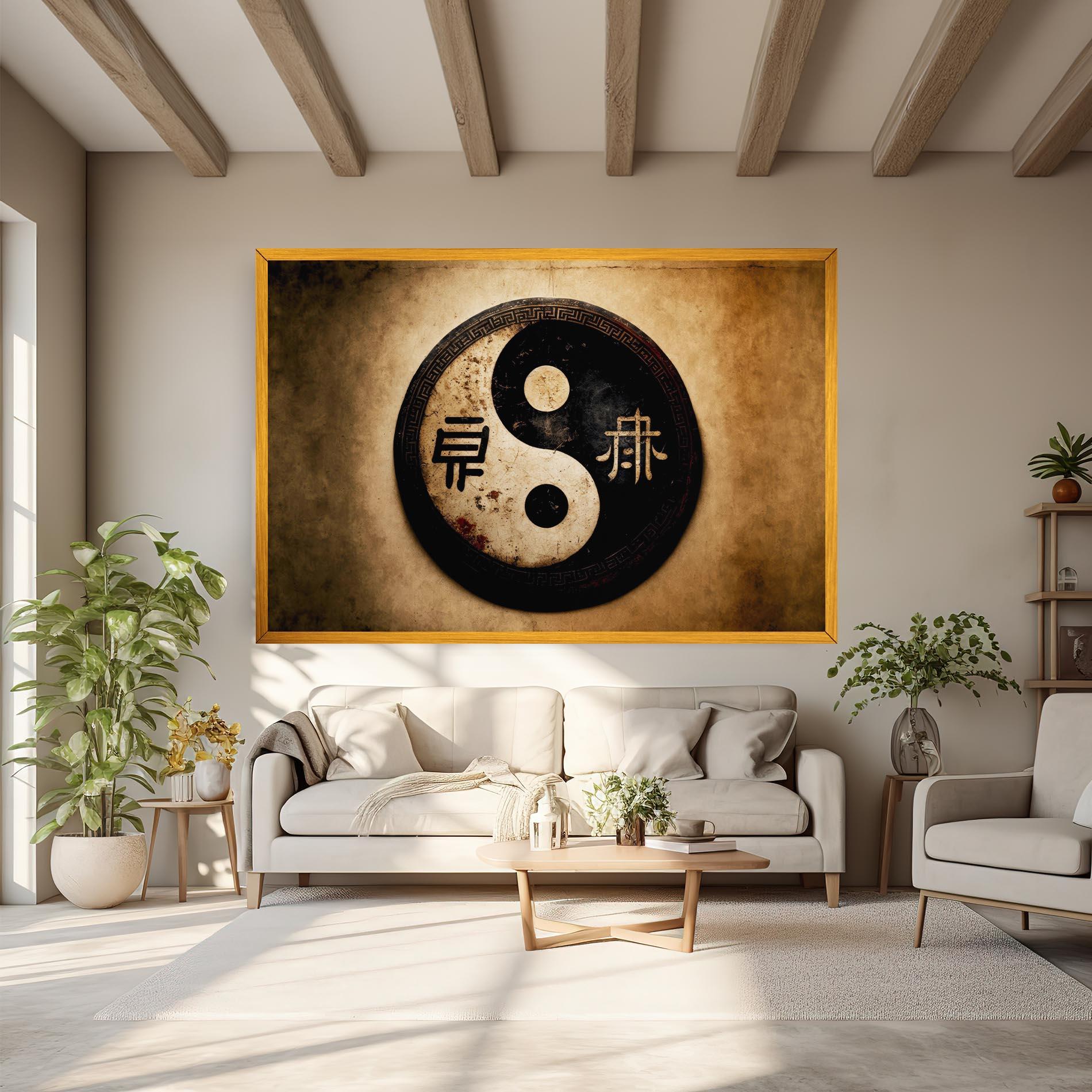 Leinwandbild Chinese Yinyang mockup 6