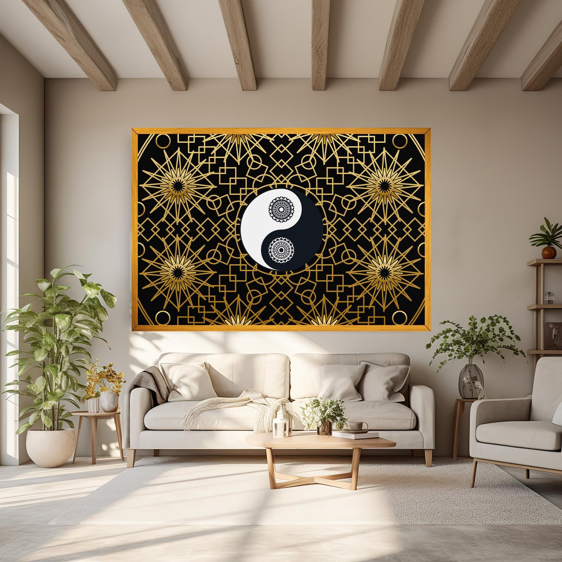 Leinwandbild Meditation Yin Yang mockup 6