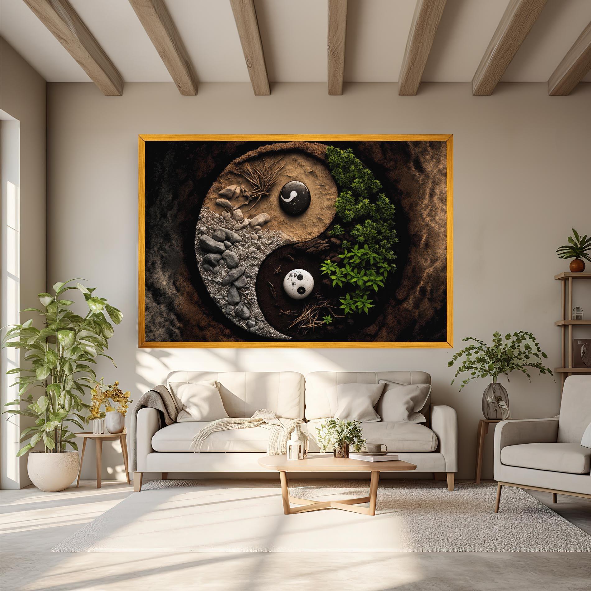Leinwandbild Nature Yinyang mockup 6