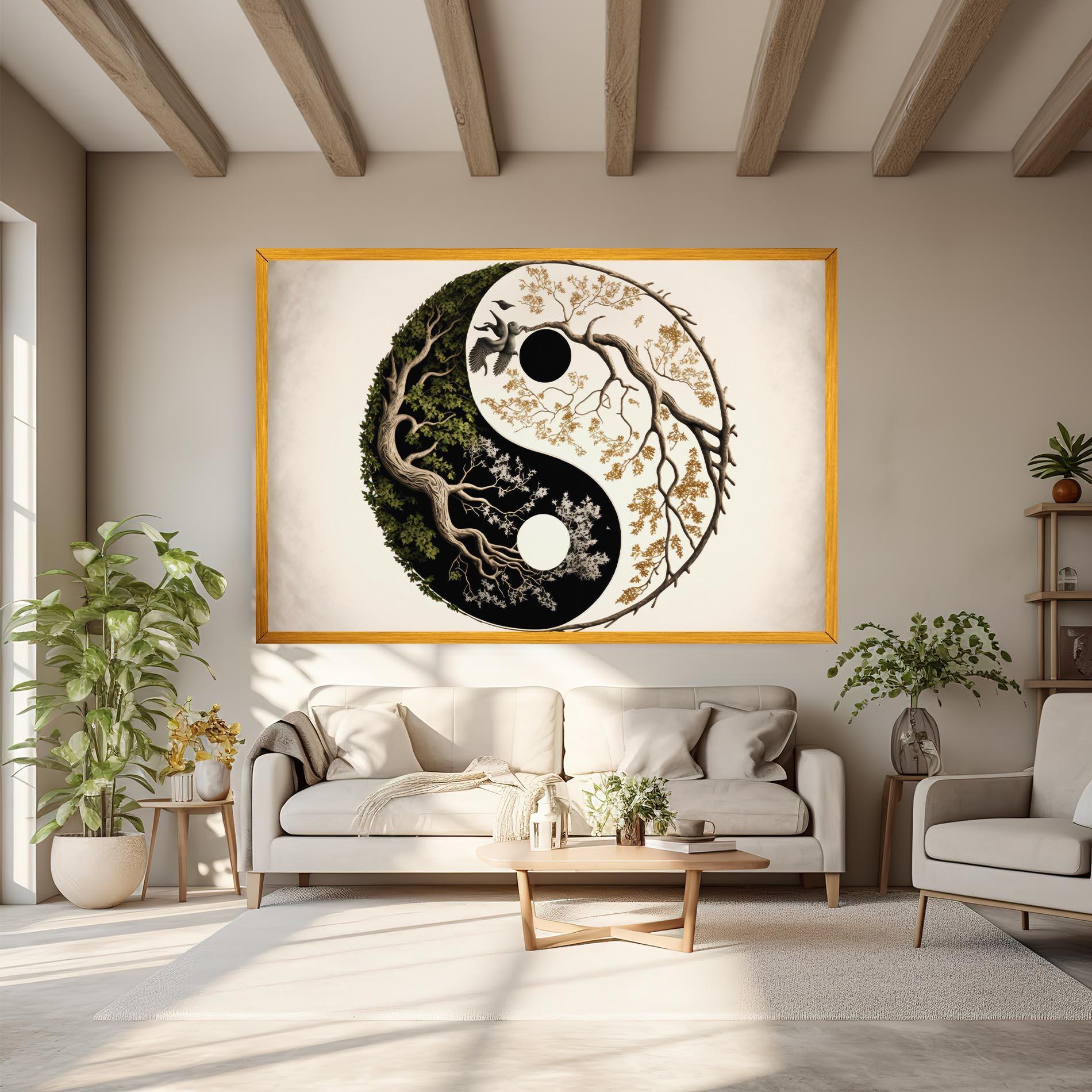 Leinwandbild Tree Yinyang mockup 6