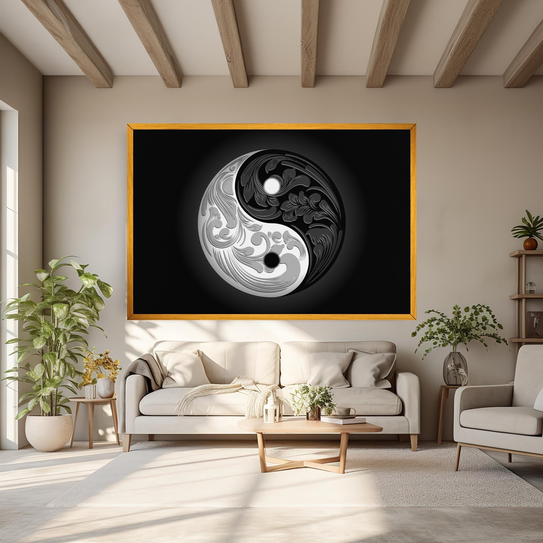 Leinwandbild Yinyang Grey mockup 6