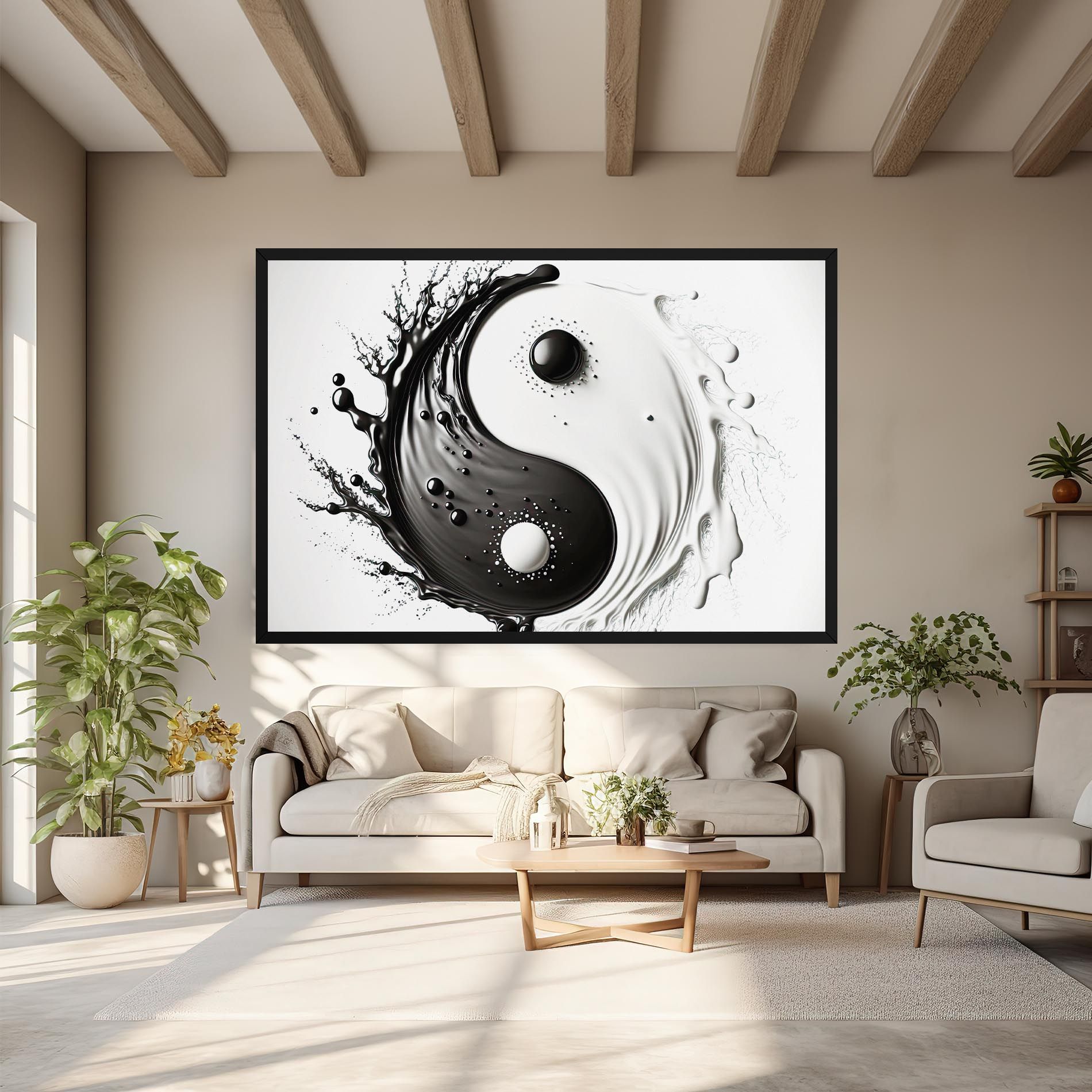 Black Liquid Yinyang mockup 6