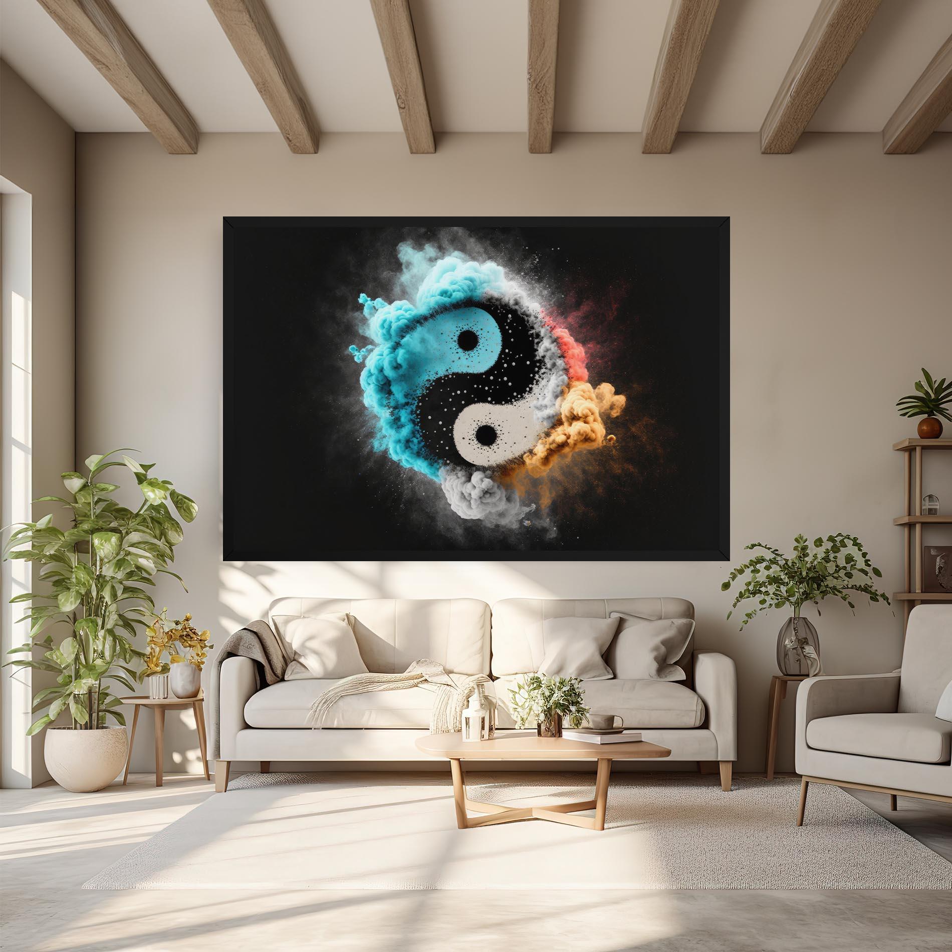 Leinwandbild Blue Smoke Yinuang mockup 6