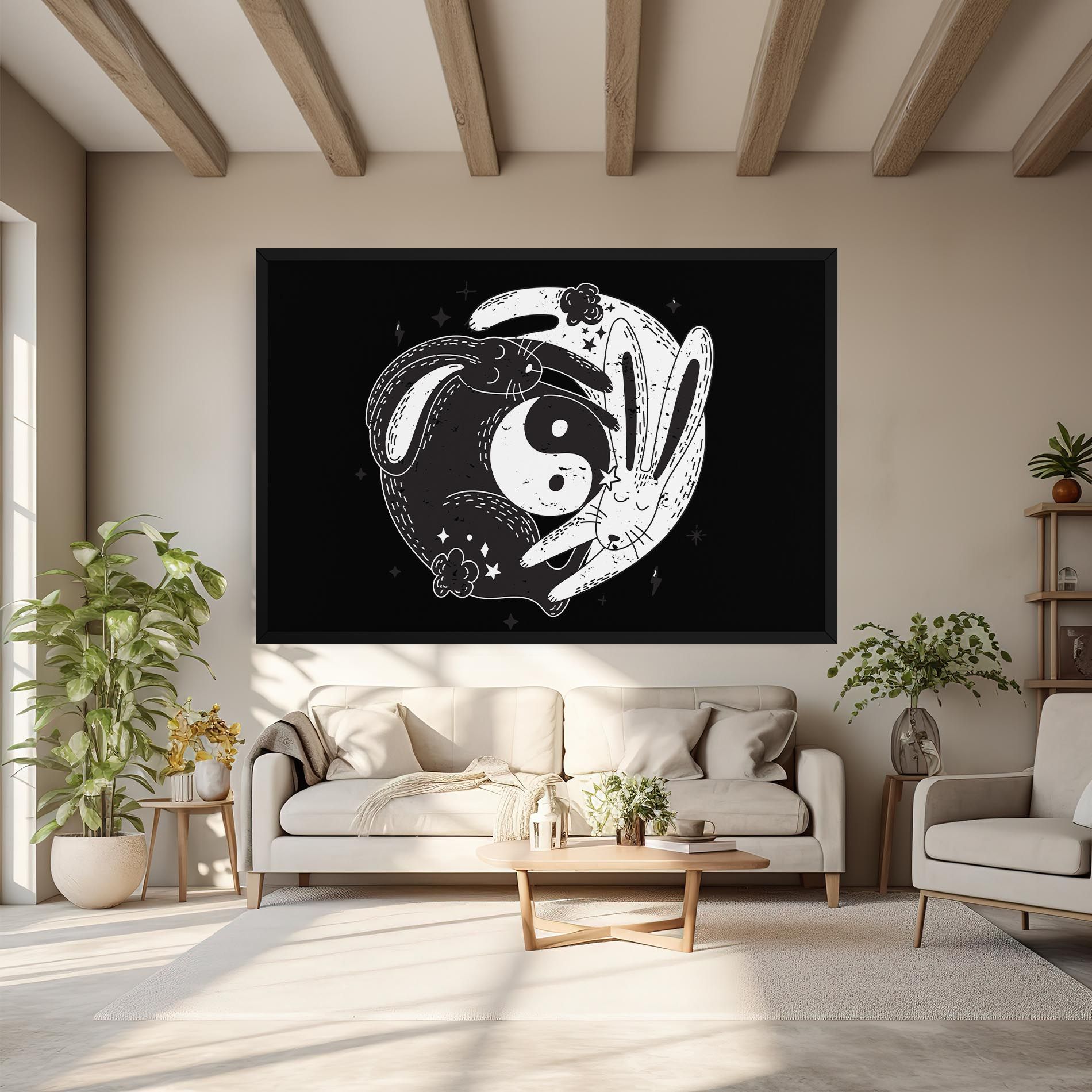 Bunny Yinyang mockup 6