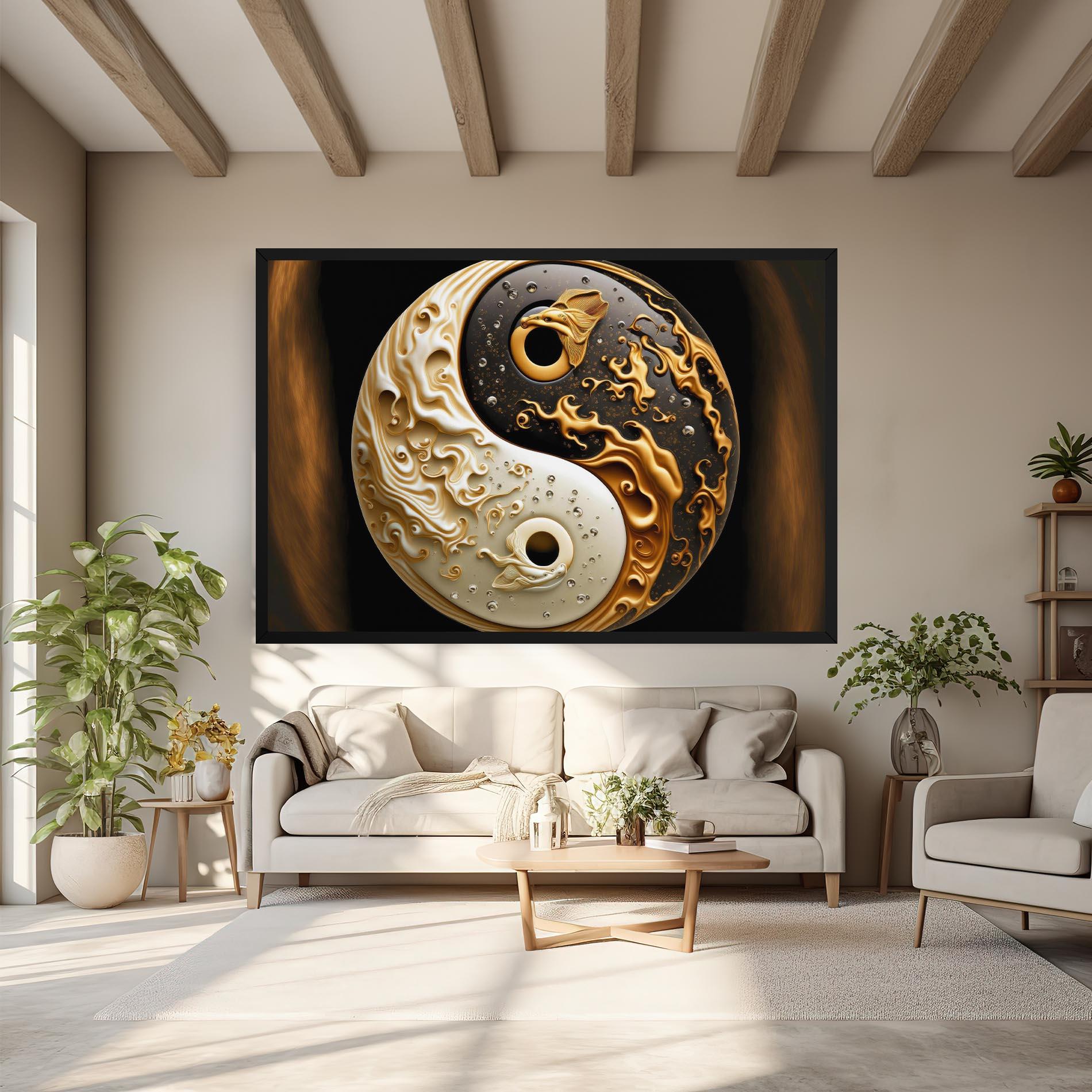 Leinwandbild Caramel Yinyang mockup 6