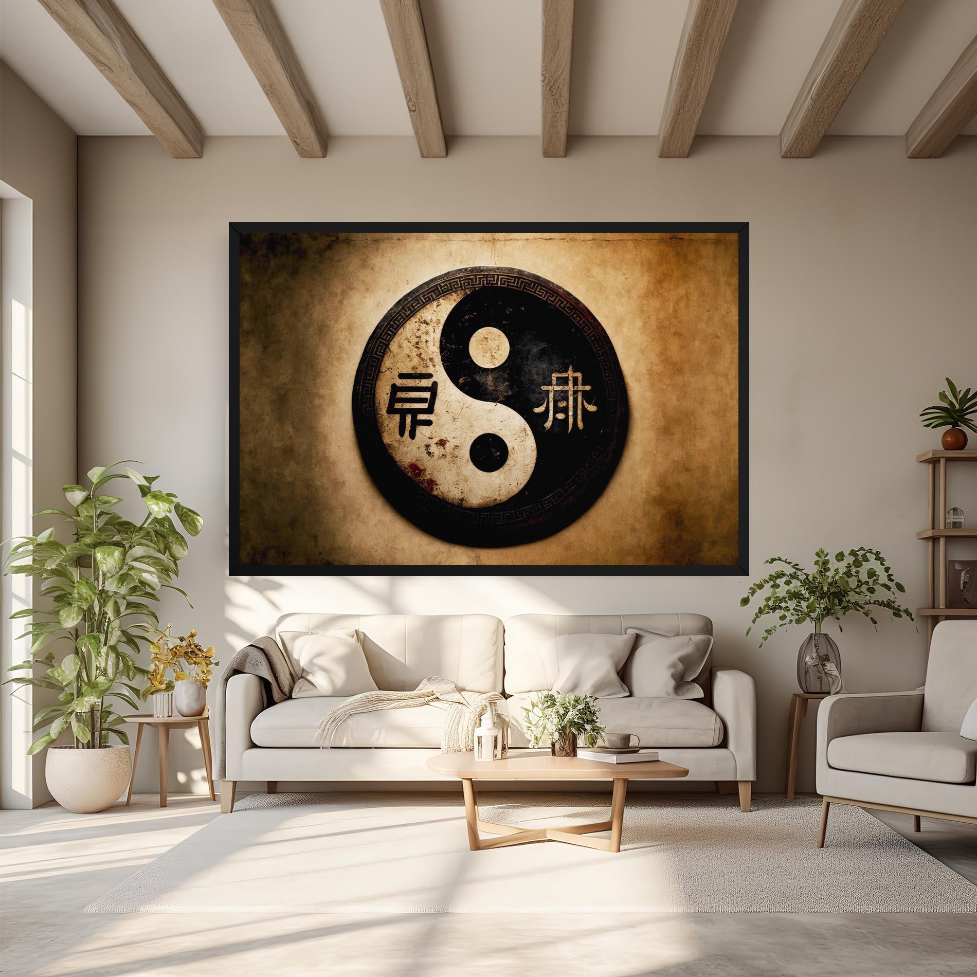 Leinwandbild Chinese Yinyang mockup 6