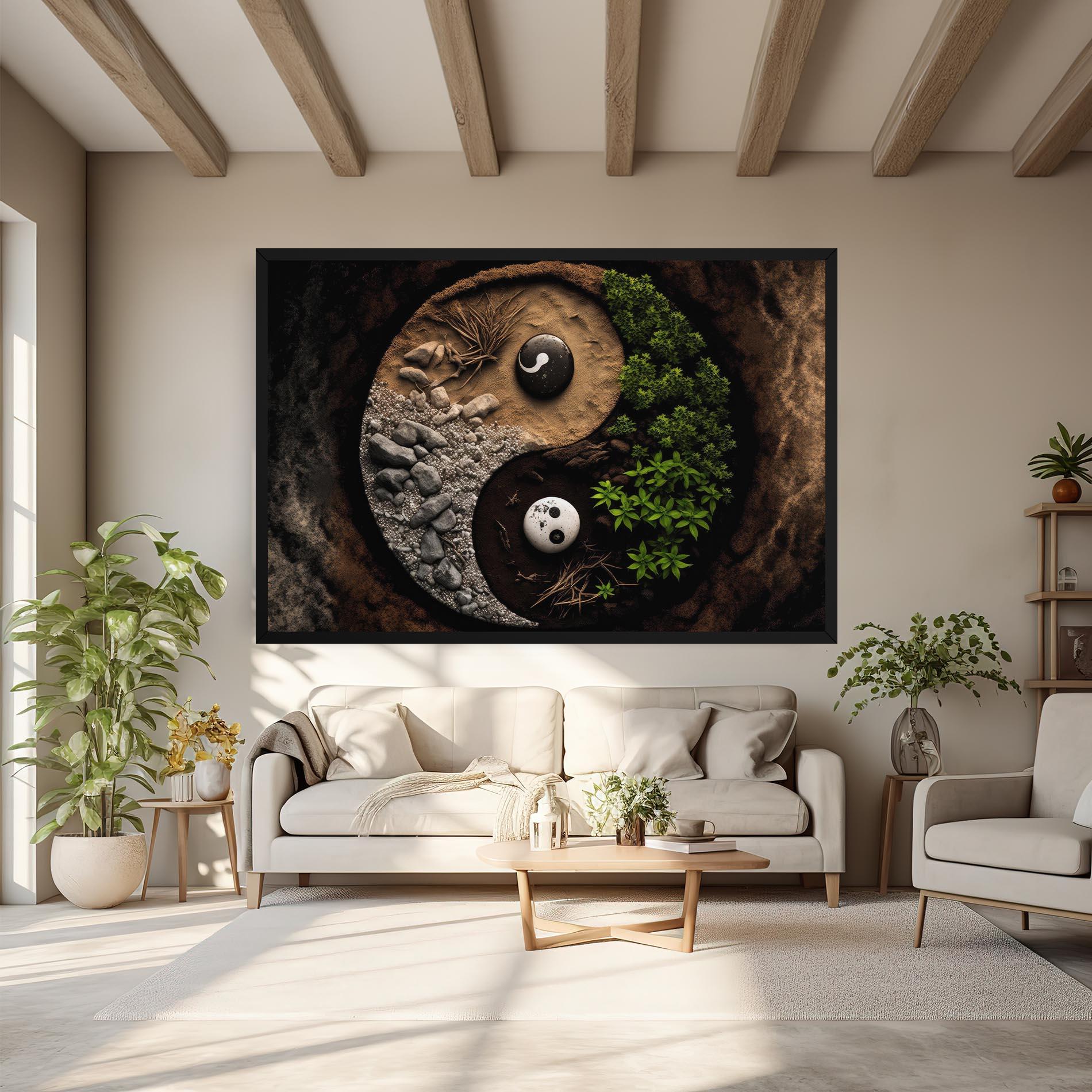 Leinwandbild Nature Yinyang mockup 6