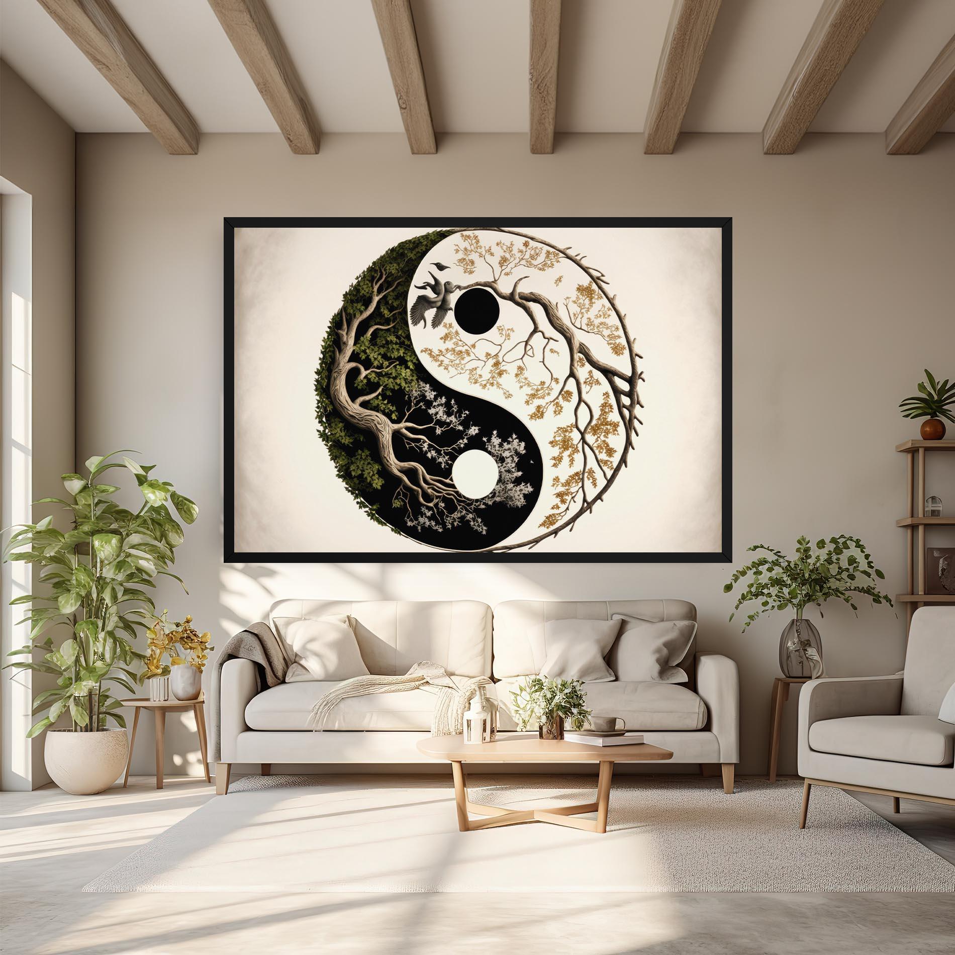 Leinwandbild Tree Yinyang mockup 6