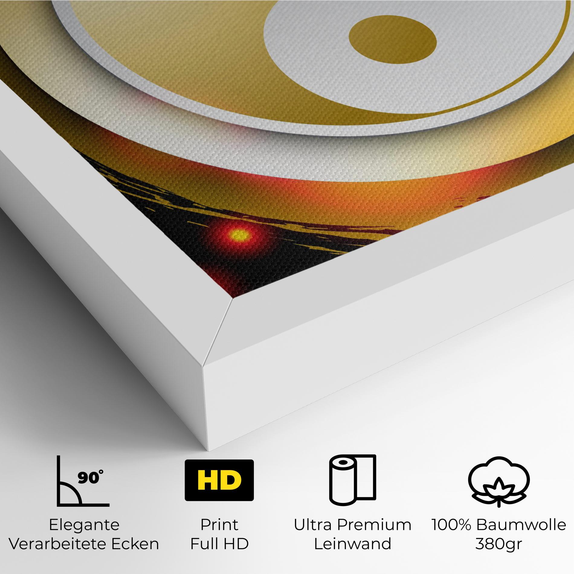 Leinwandbild Gold Light Yinyang mockup 4