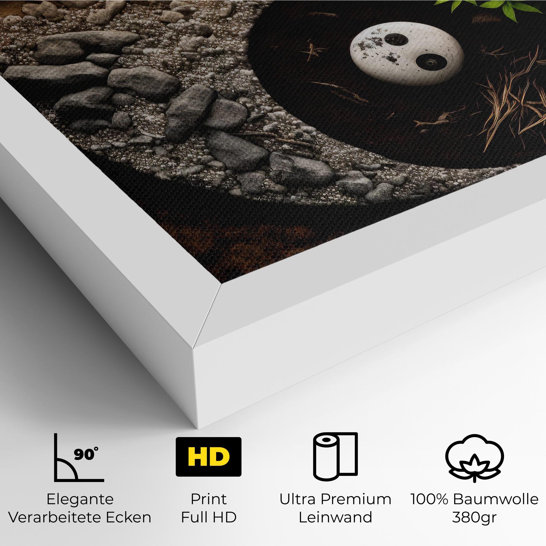 Leinwandbild Nature Yinyang mockup 4