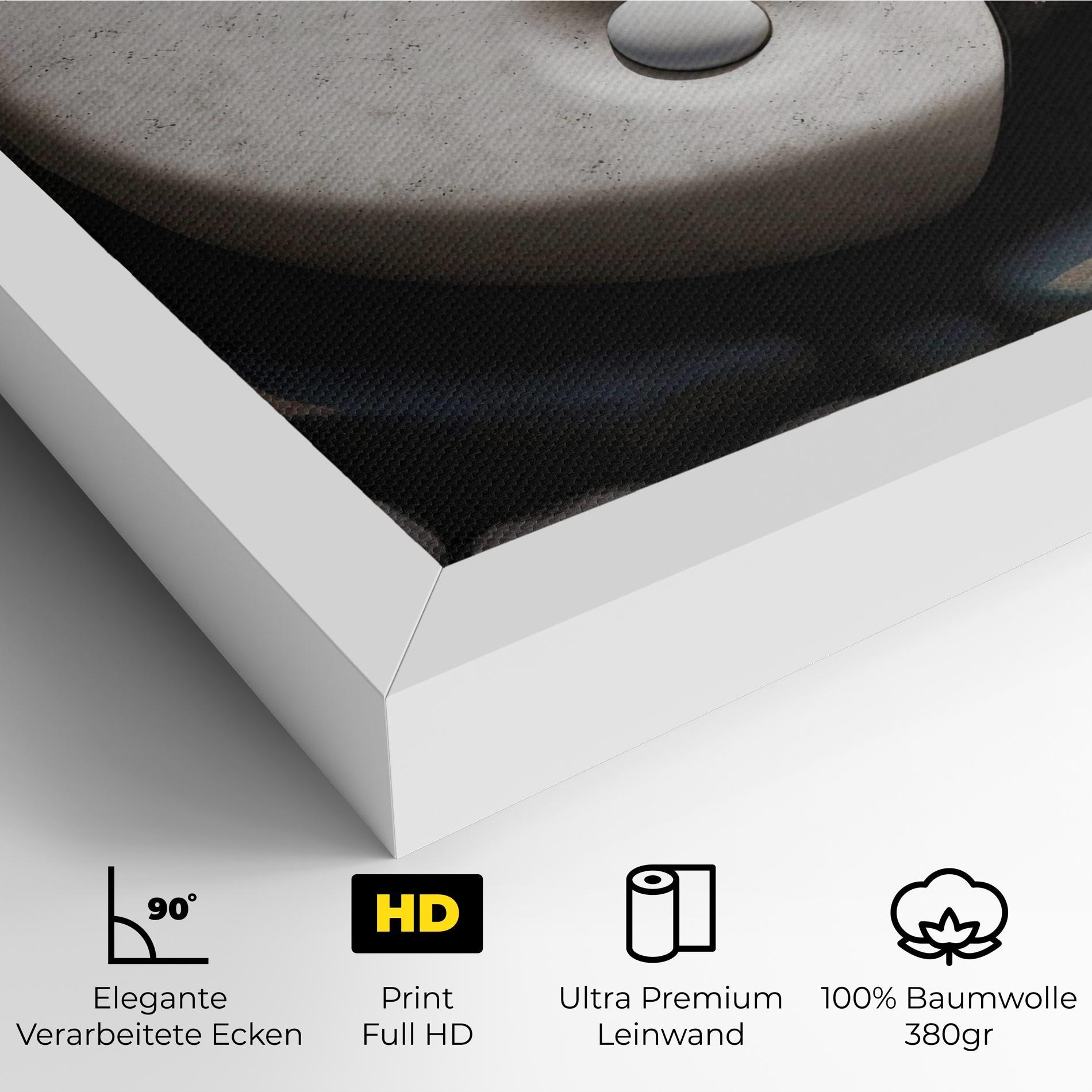 Leinwandbild Stone Yinyang mockup 4