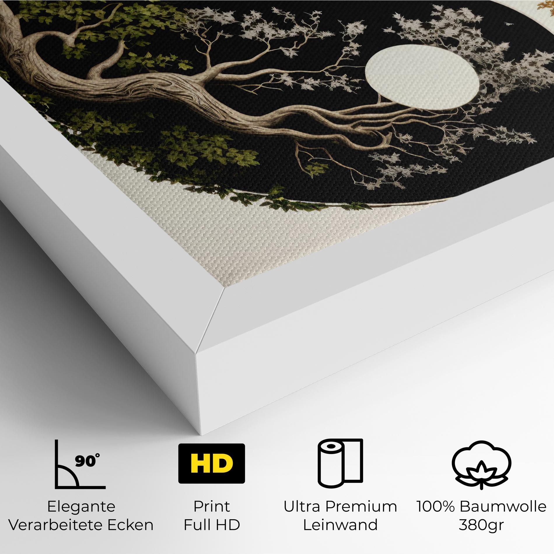 Leinwandbild Tree Yinyang mockup 4