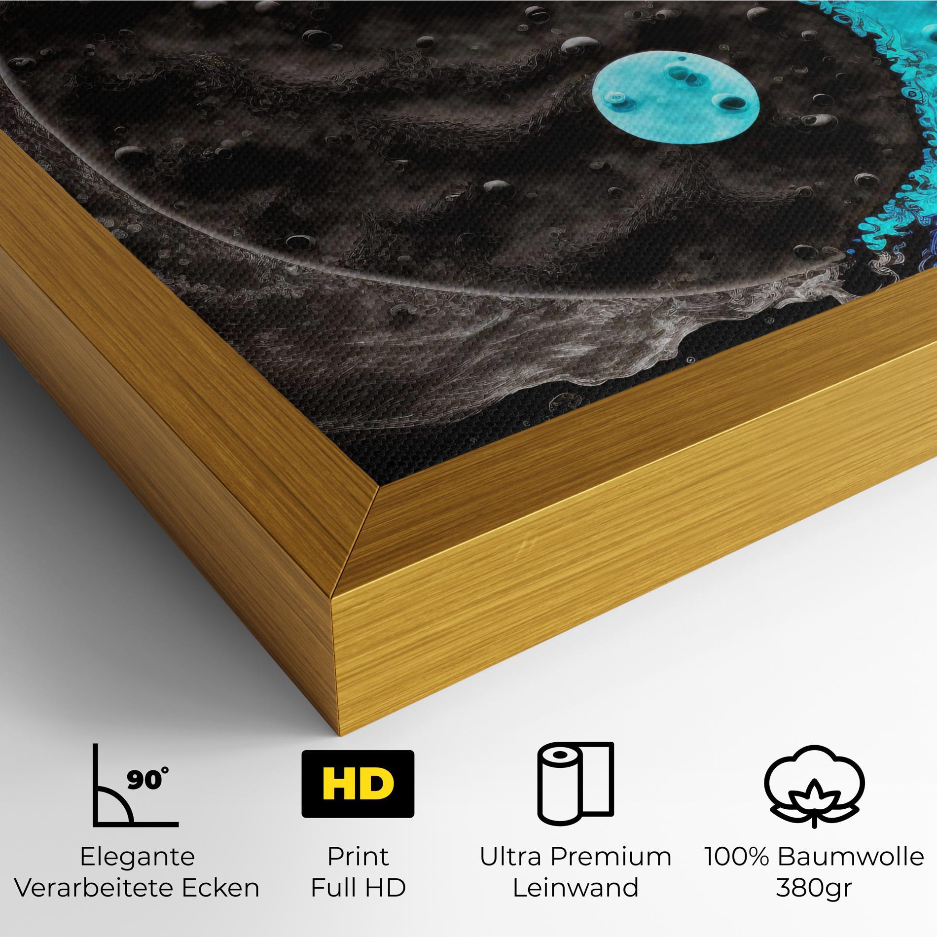 Leinwandbild Blue Water Yinyang mockup 4