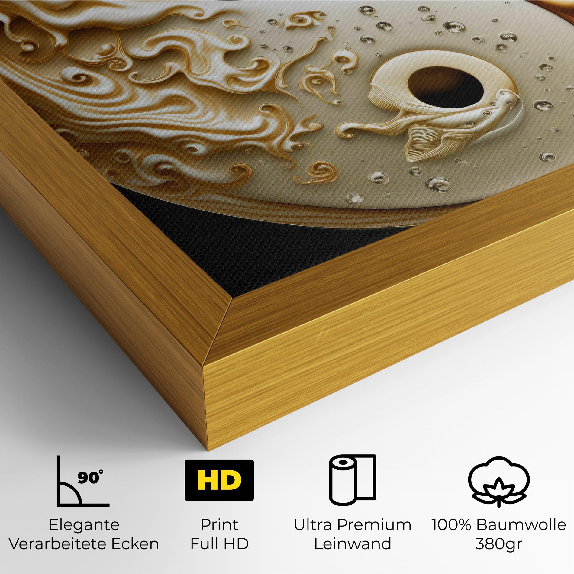 Leinwandbild Caramel Yinyang mockup 4